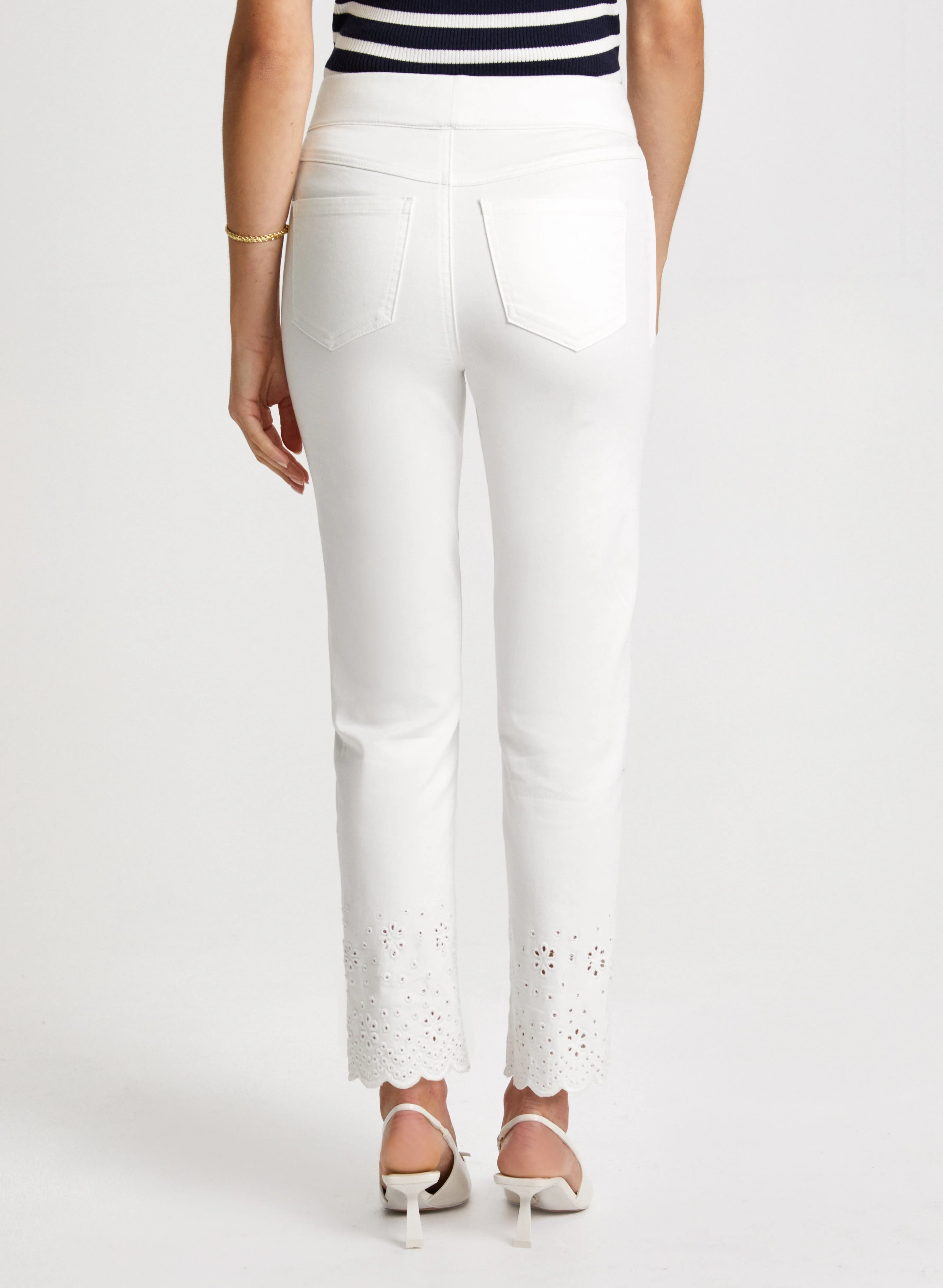 Embroidered Pull-On Jeans - Image 2