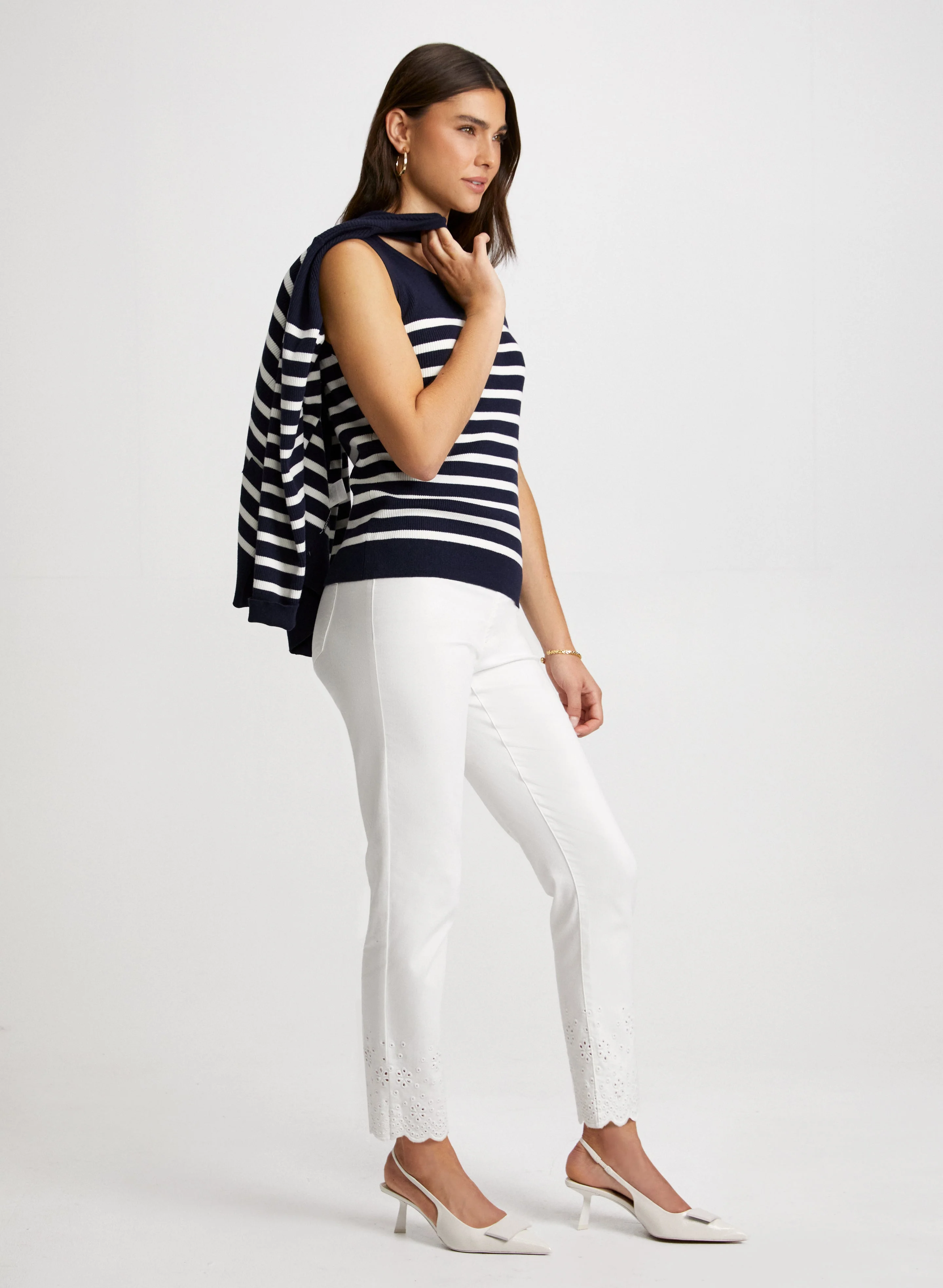 Embroidered Pull-On Jeans - Image 6