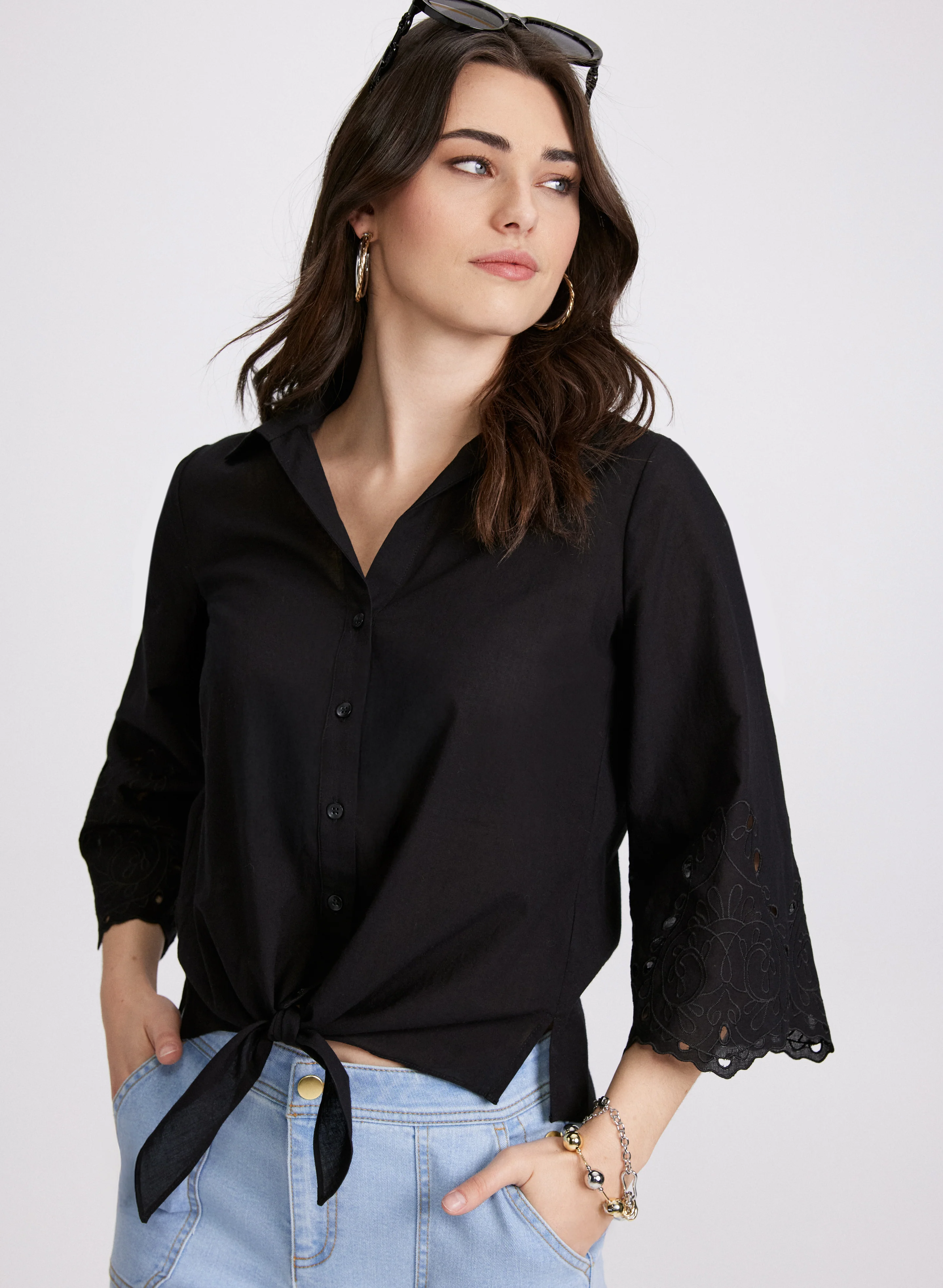 Embroidered Sleeve Blouse - Image 2