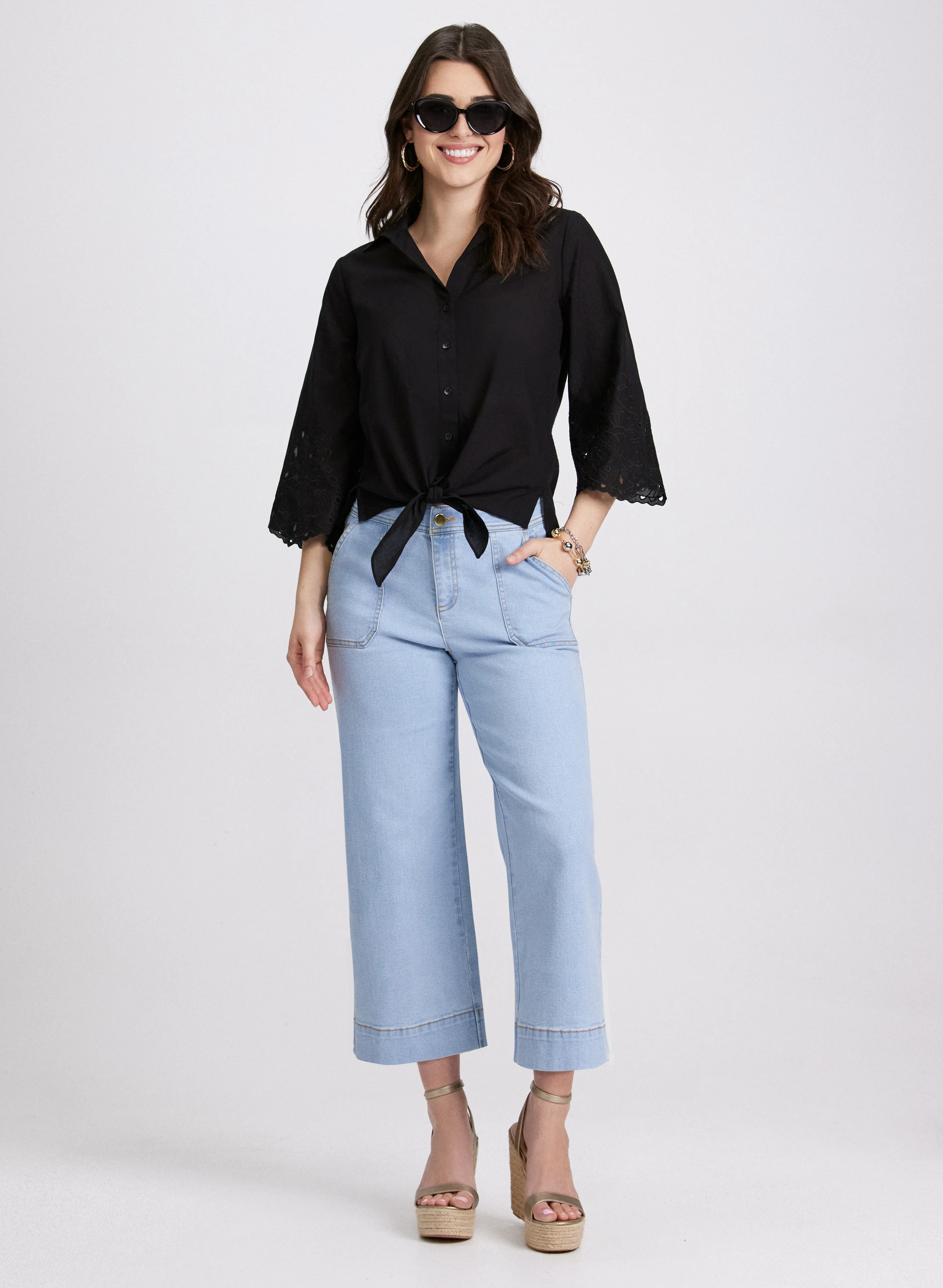 Embroidered Sleeve Blouse - Image 3
