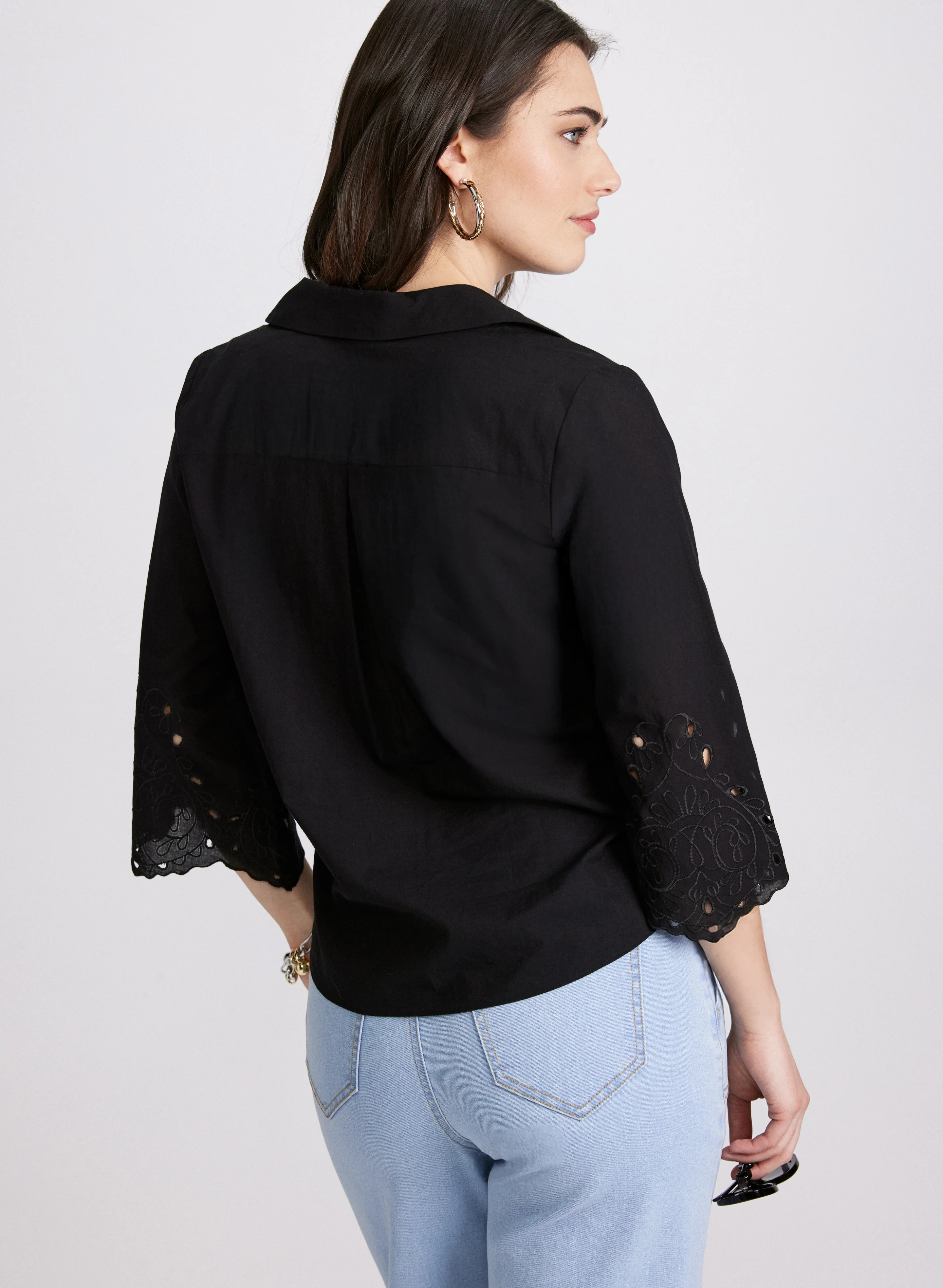 Embroidered Sleeve Blouse - Image 4