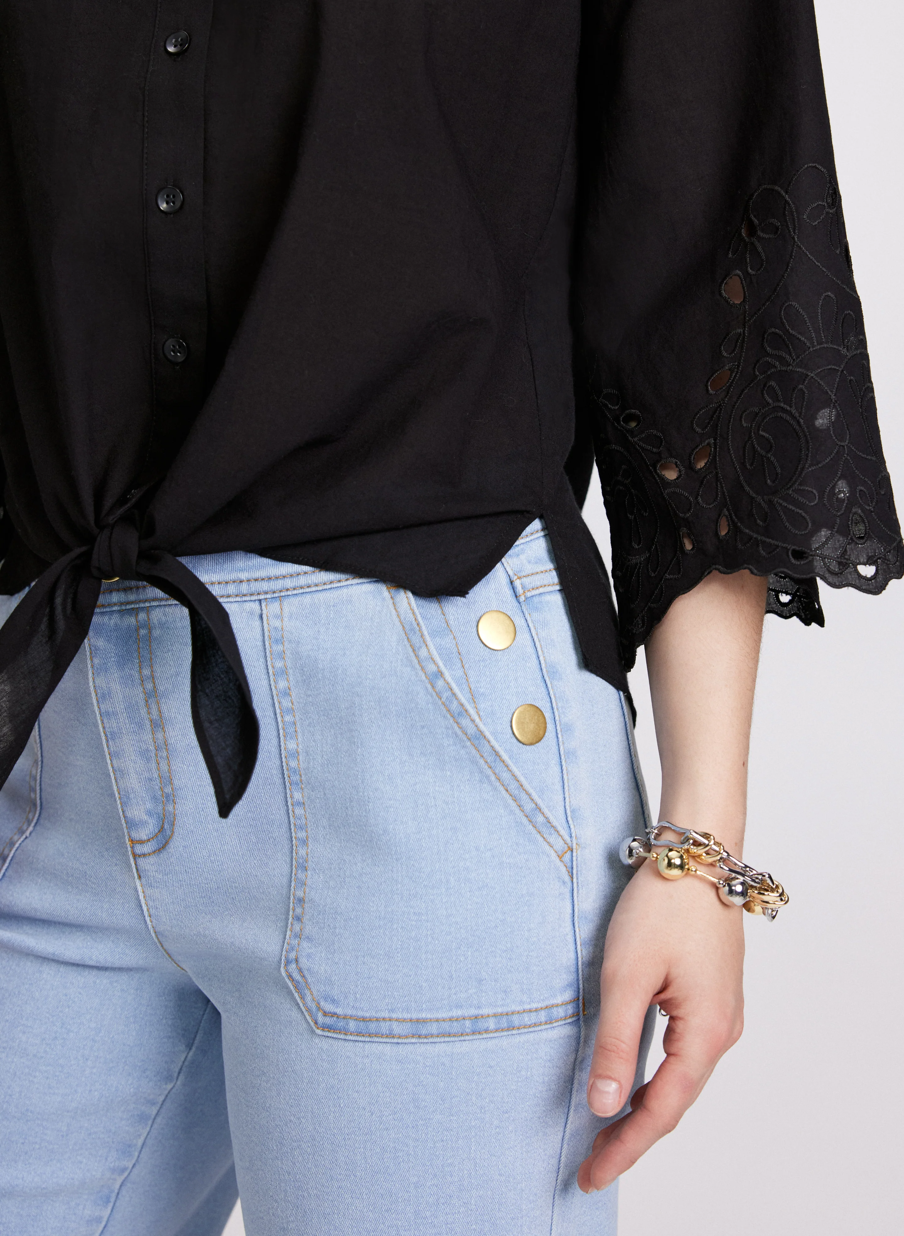 Embroidered Sleeve Blouse - Image 5