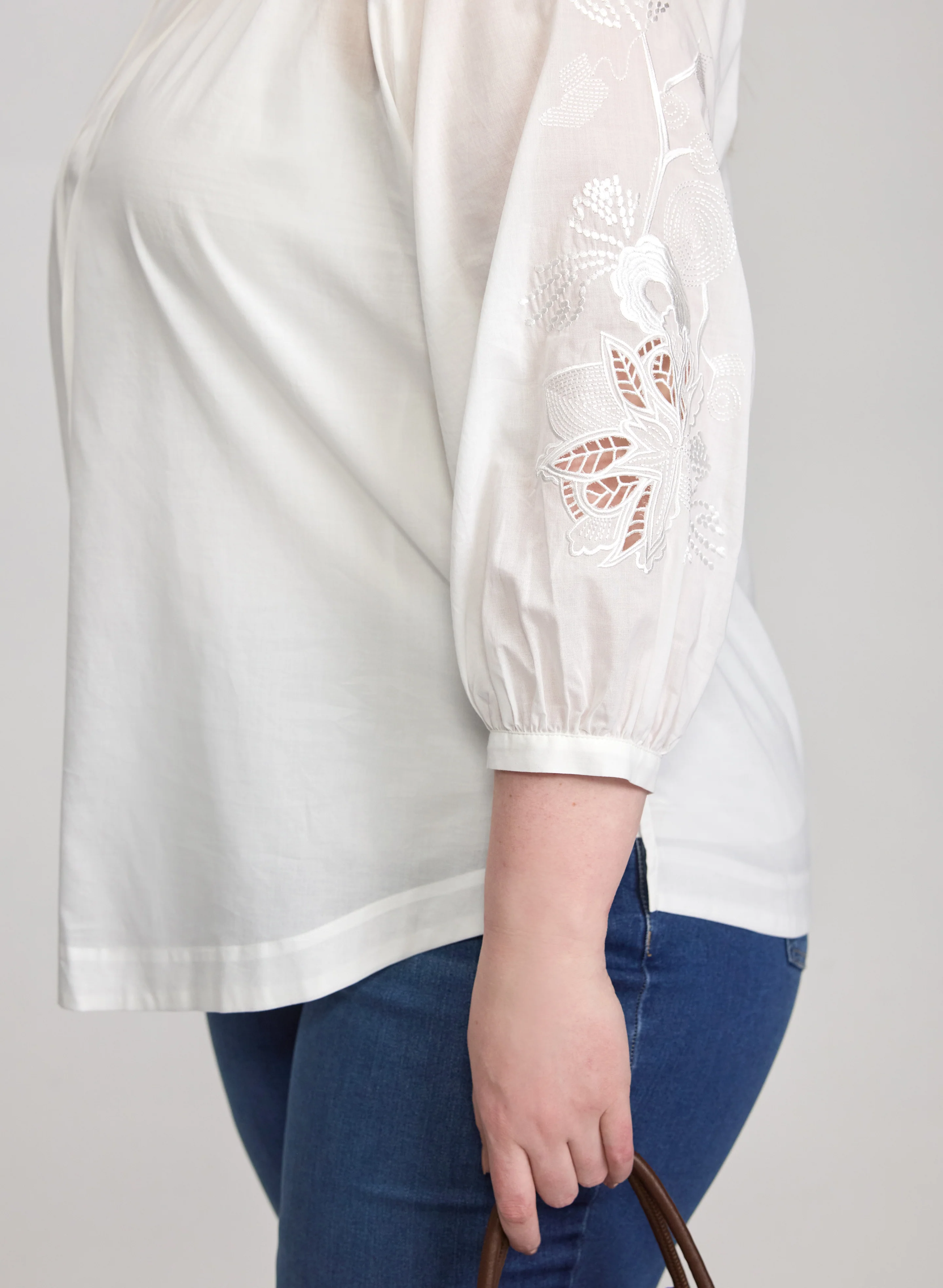 Embroidered Sleeve Blouse - Image 2