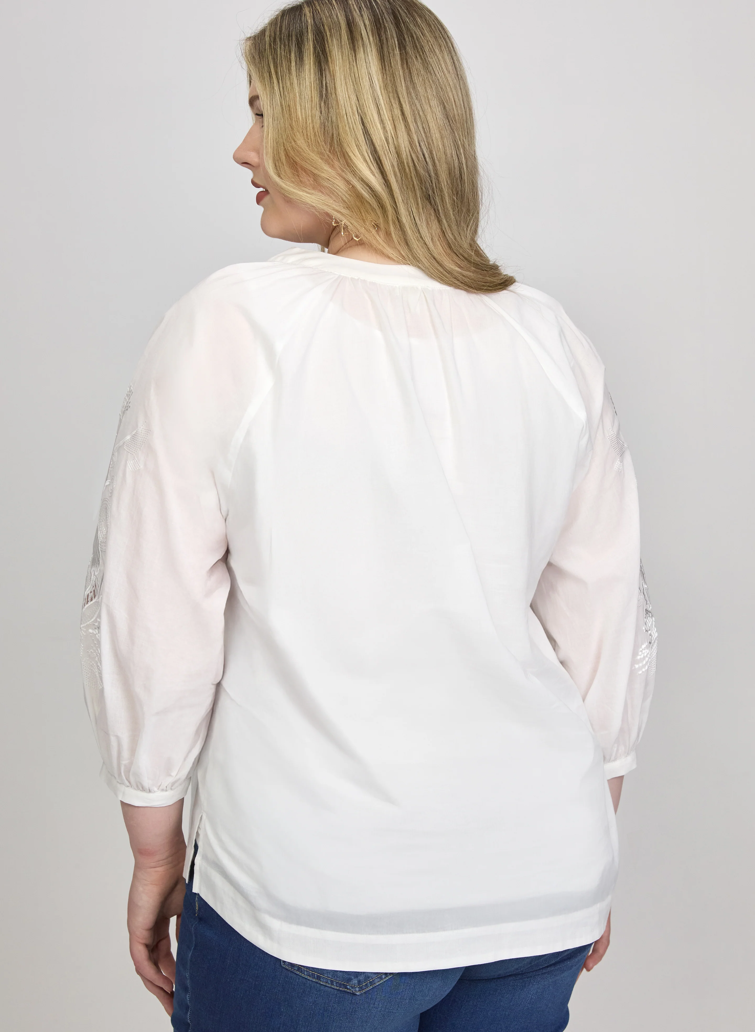 Embroidered Sleeve Blouse - Image 4