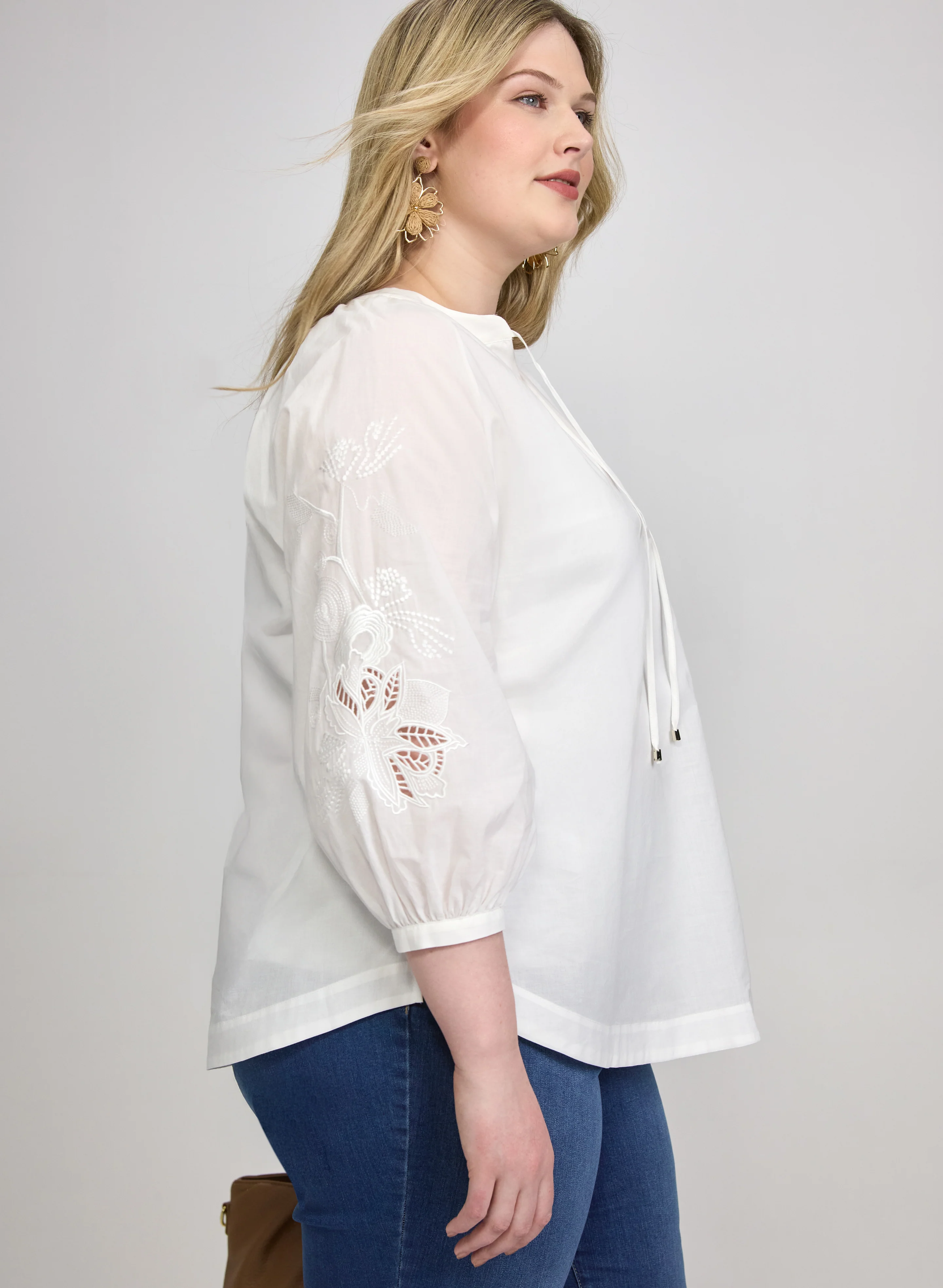 Embroidered Sleeve Blouse - Image 5