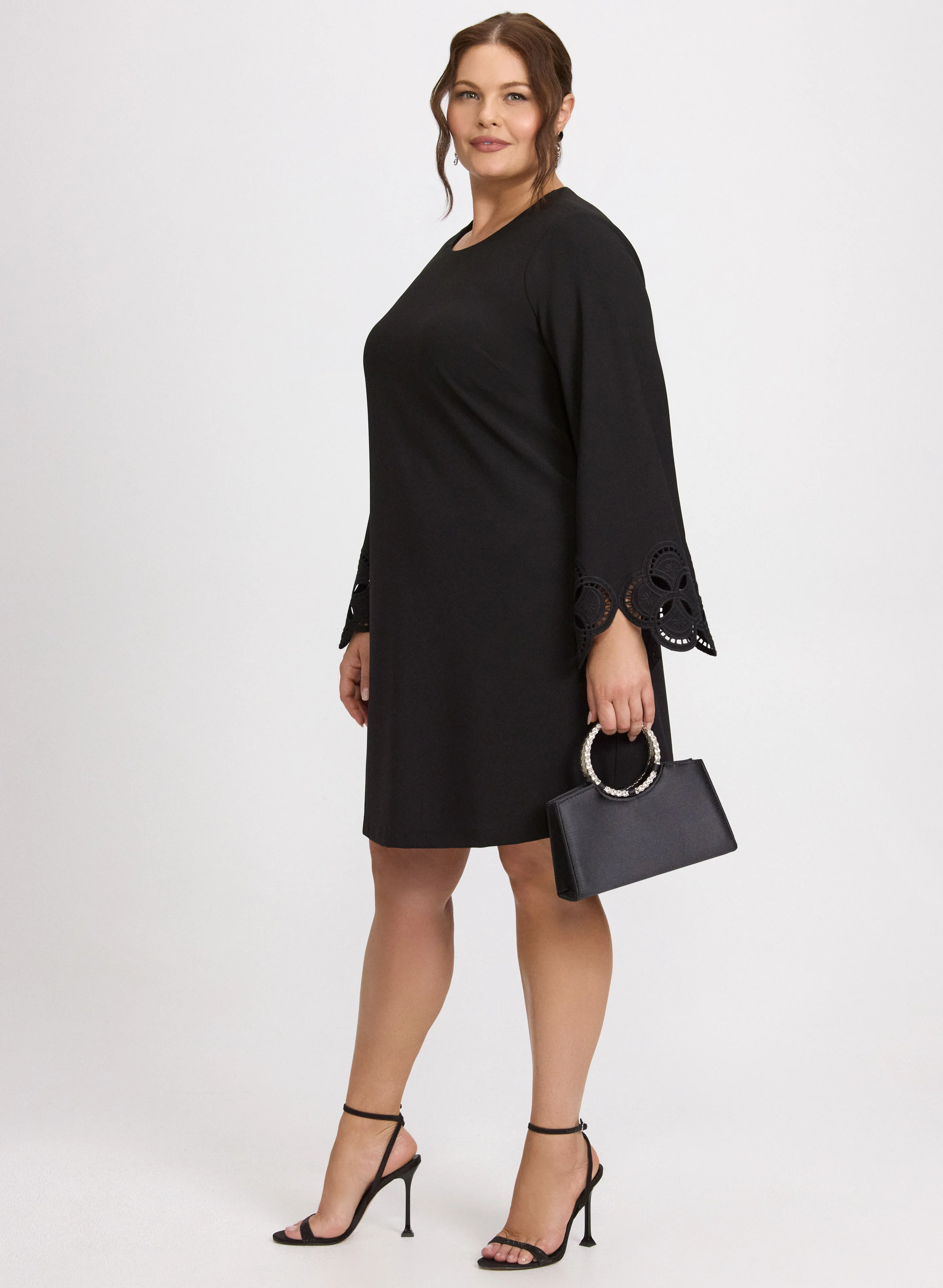 Embroidered Sleeve Dress - Image 2