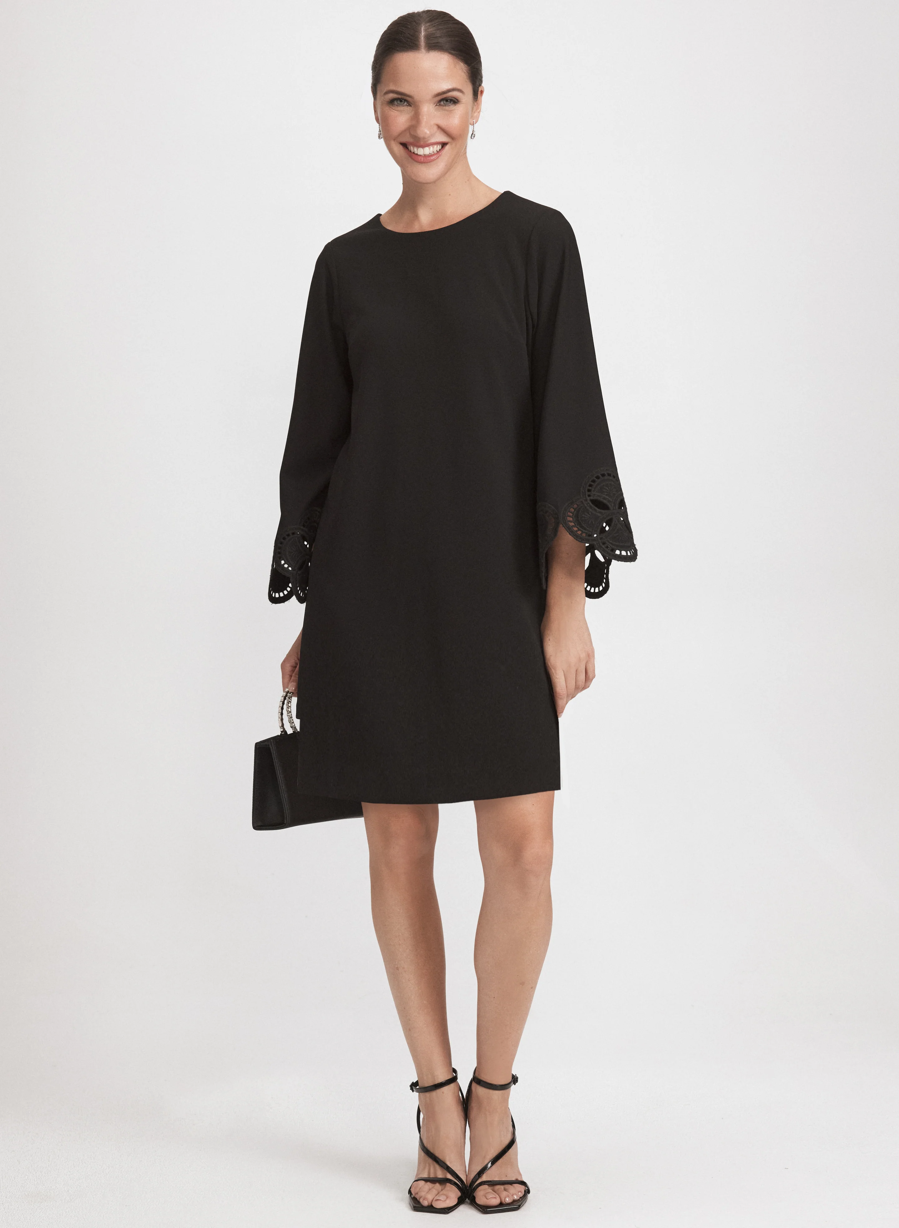 Embroidered Sleeve Dress