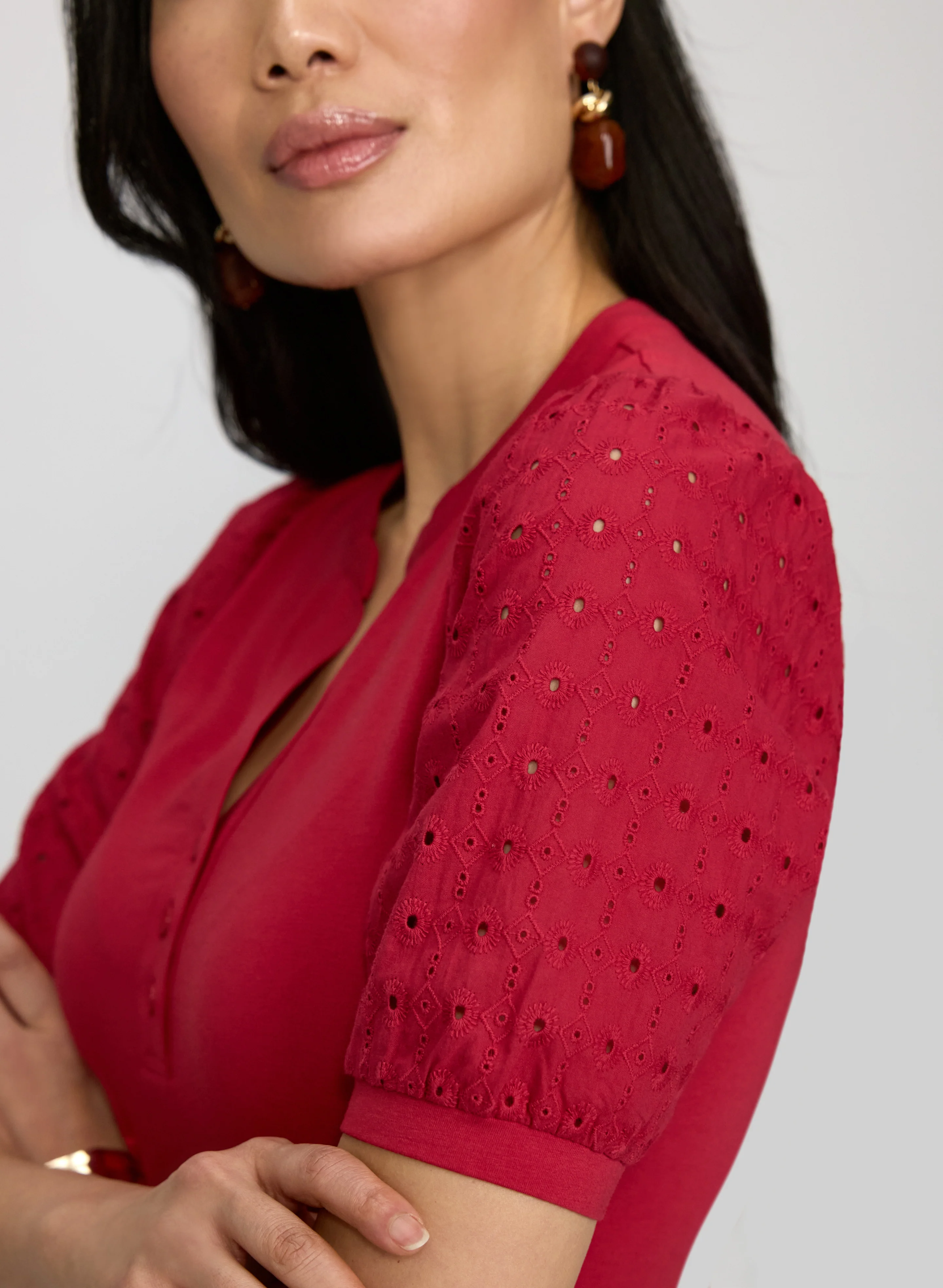 Embroidered Sleeve T-Shirt - Image 2