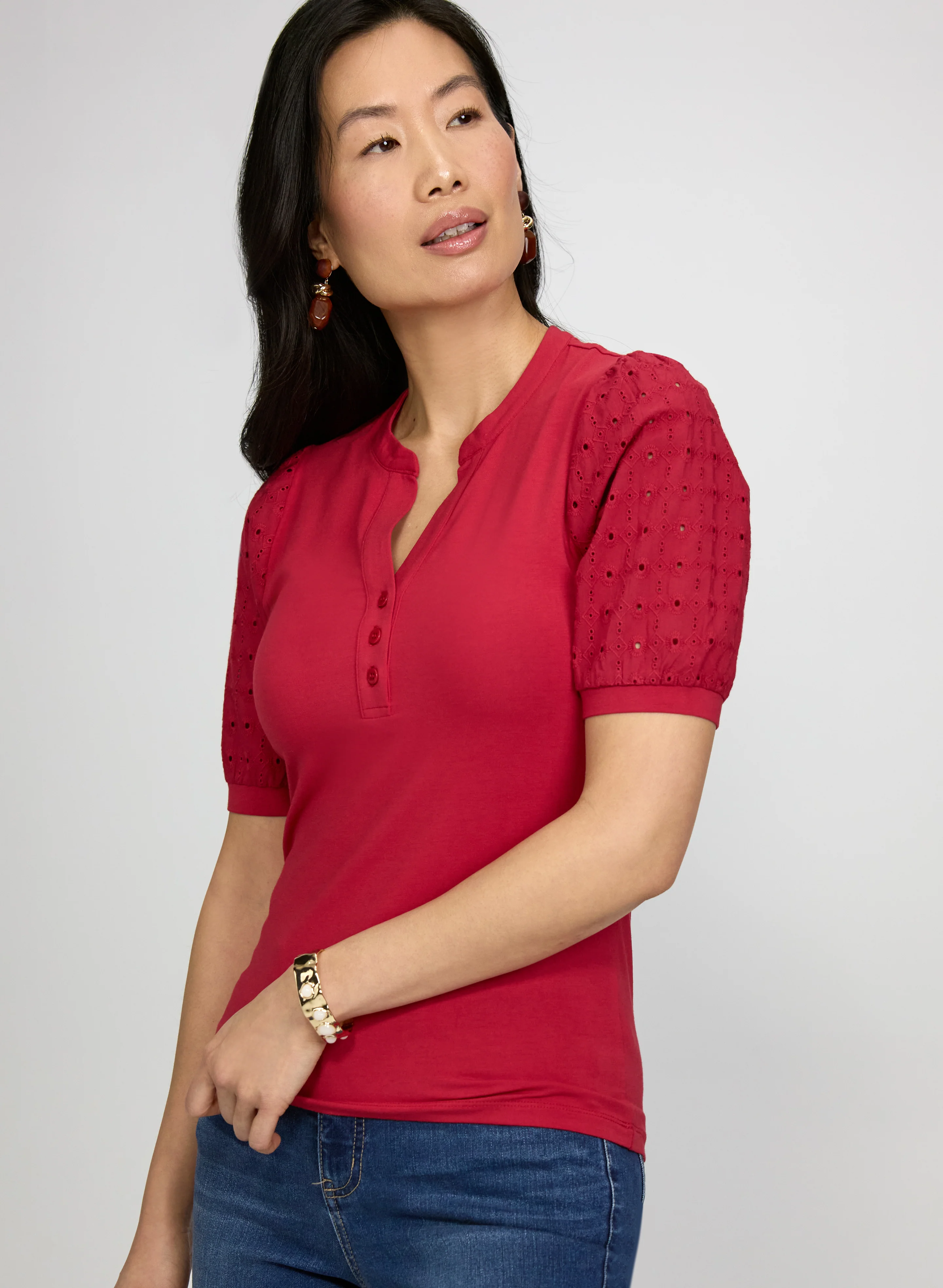 Embroidered Sleeve T-Shirt - Image 5