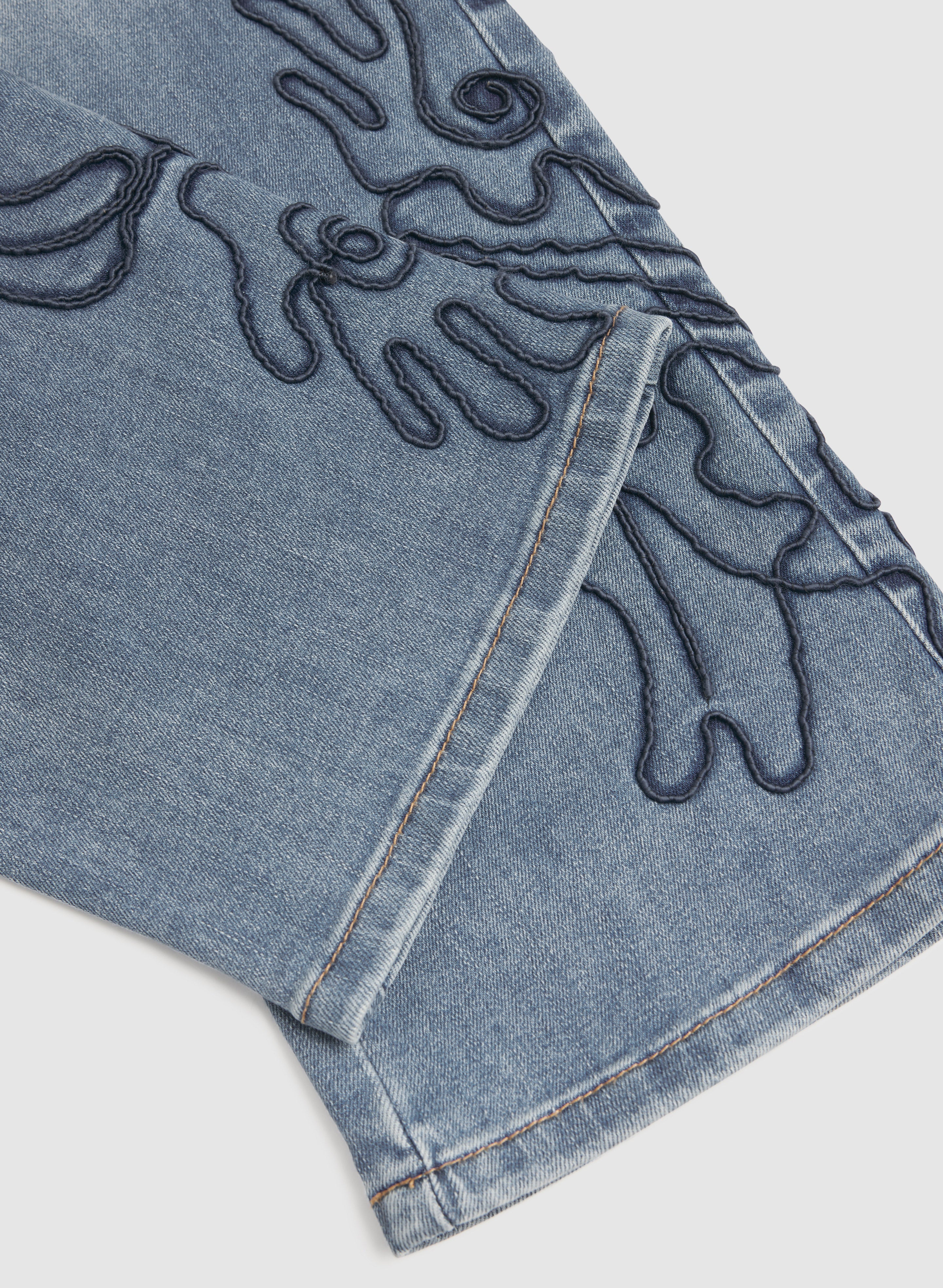 Embroidered Straight-Leg Jeans - Image 7