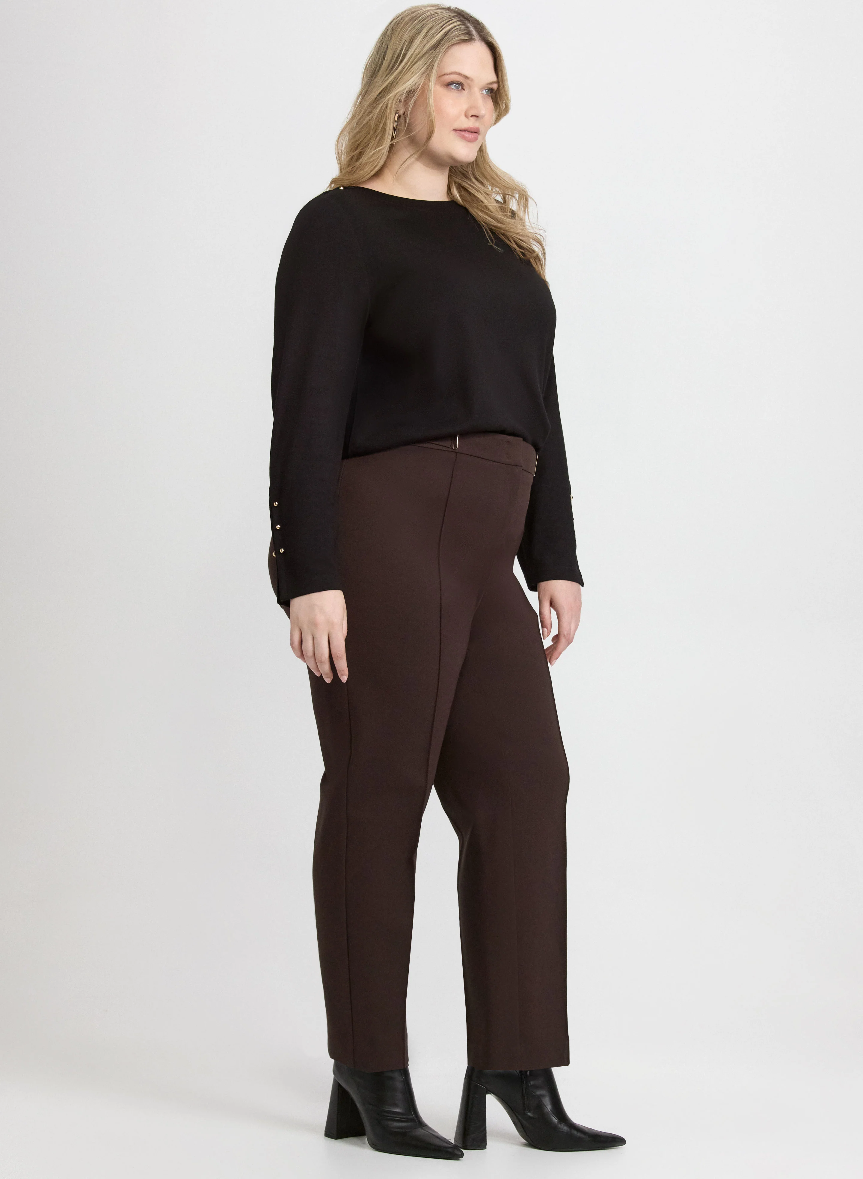 Emma Bar Trim Slim-Leg Pants - Image 5