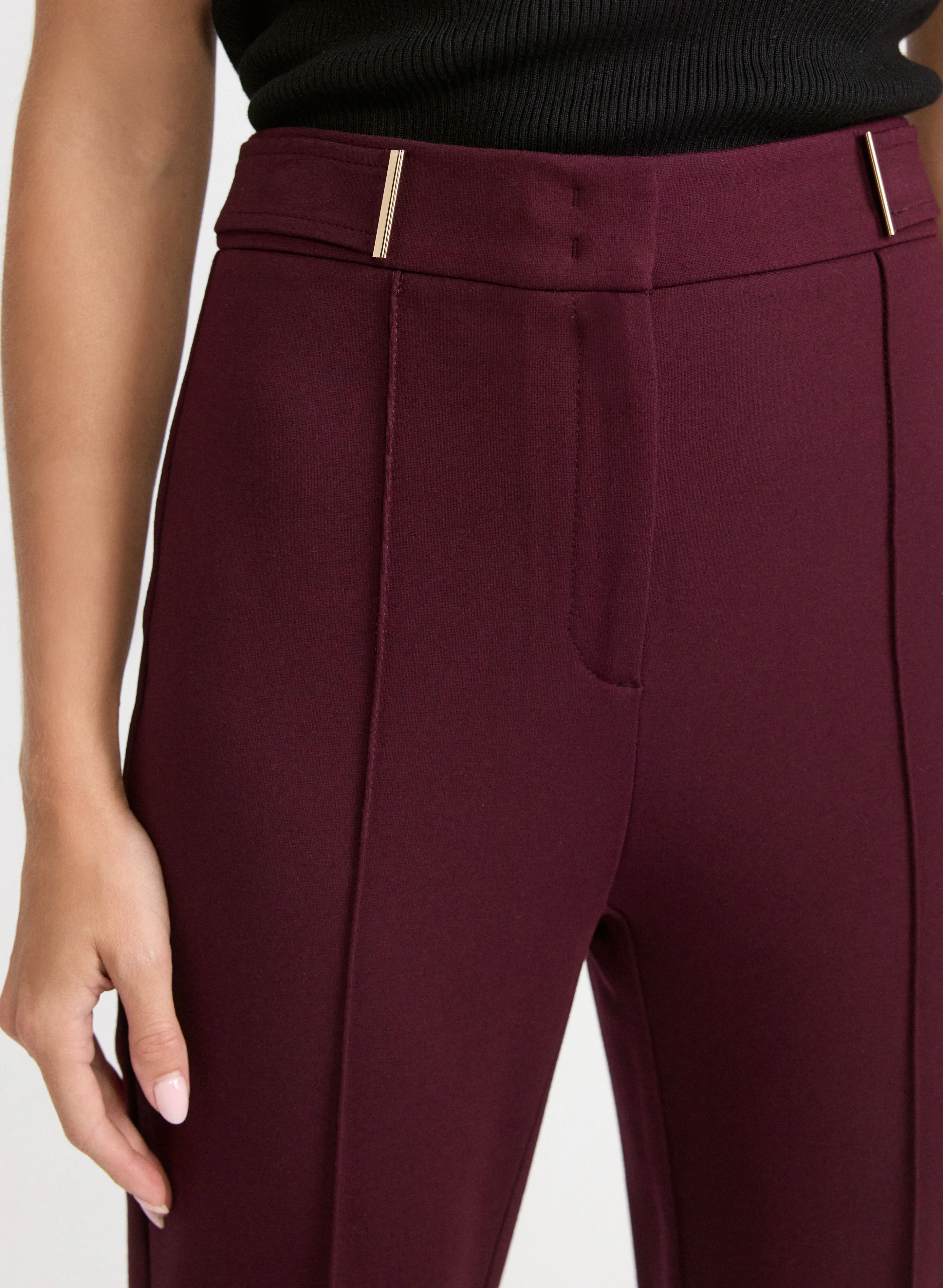 Emma Bar Trim Slim-Leg Pants - Image 2