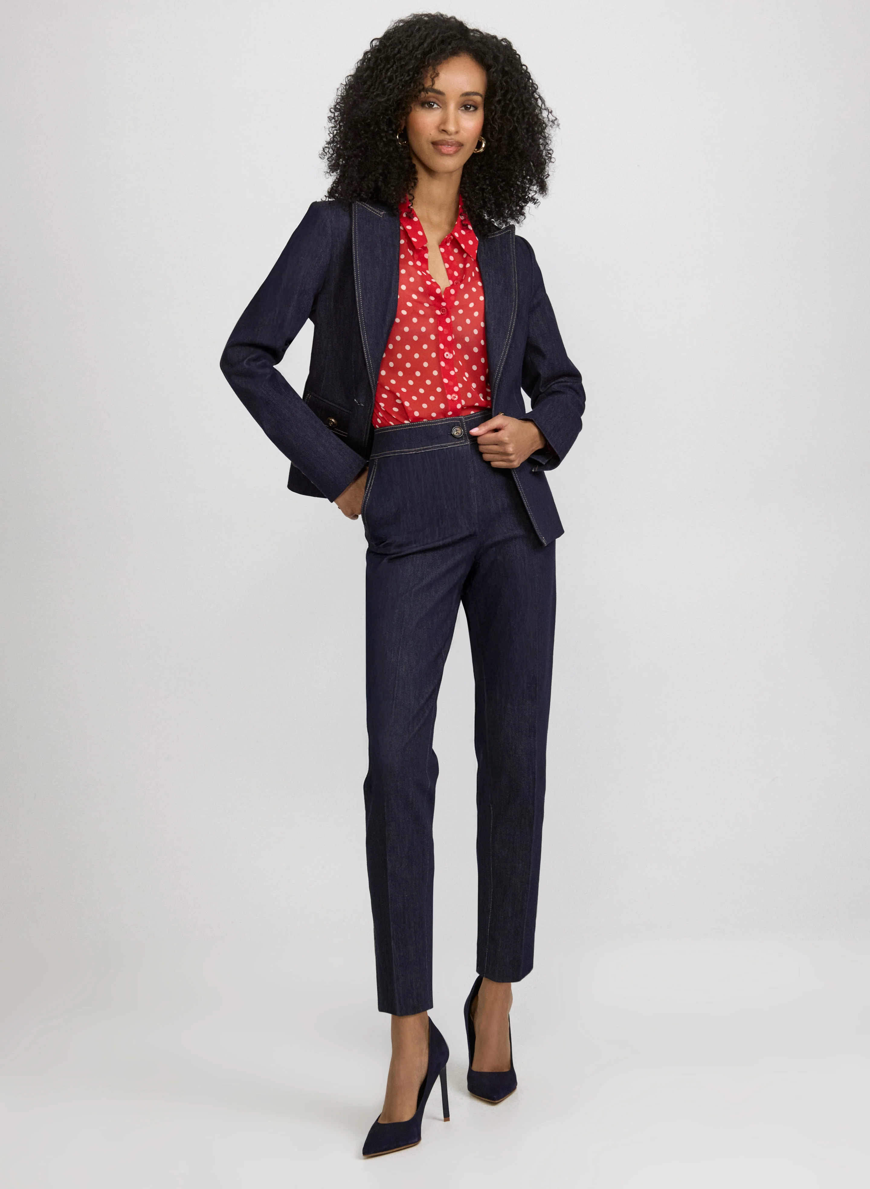 Emma Denim Slim-Leg Pants - Image 5