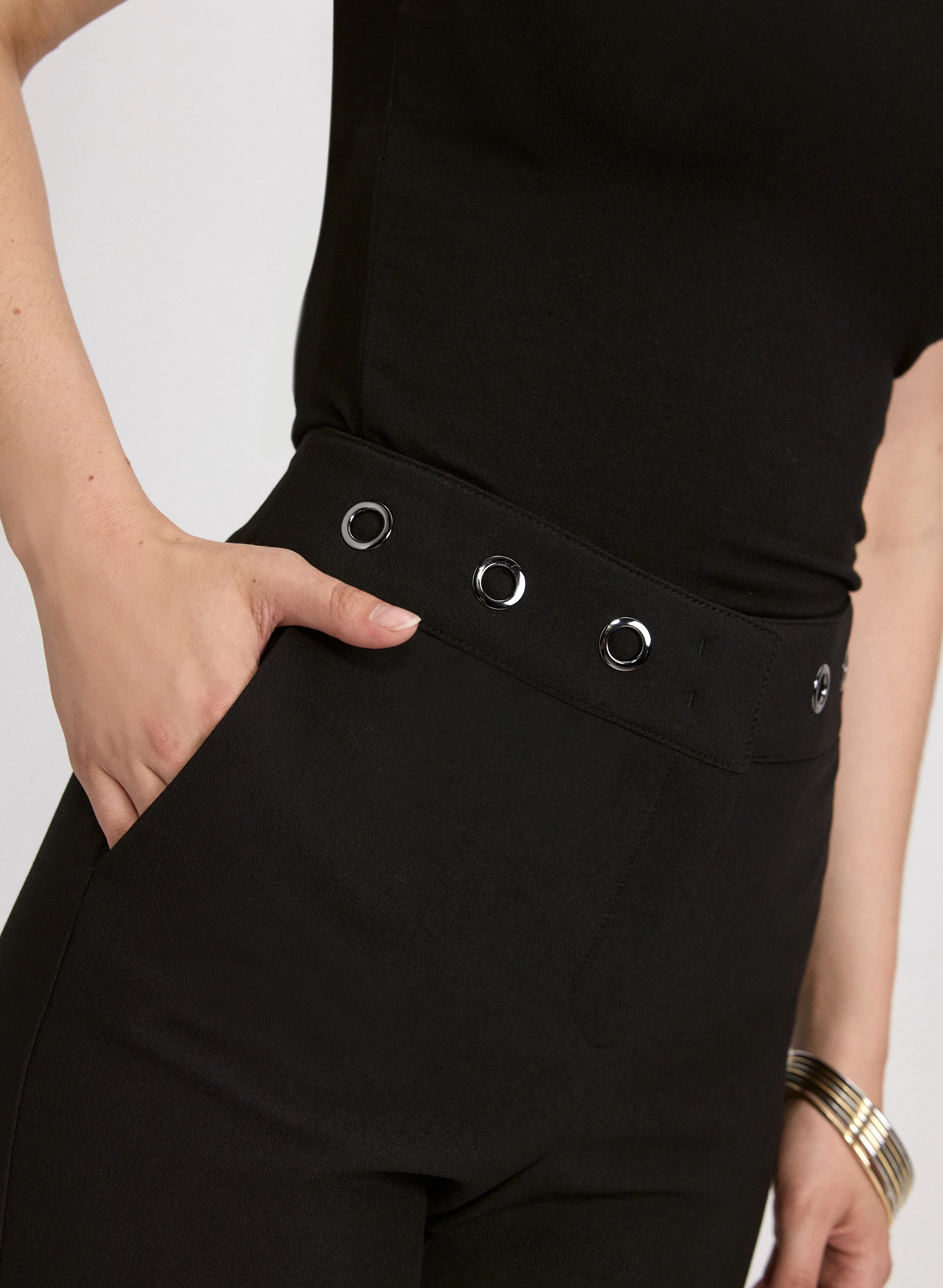 Emma Grommet Trim Slim-Leg Pants - Image 2