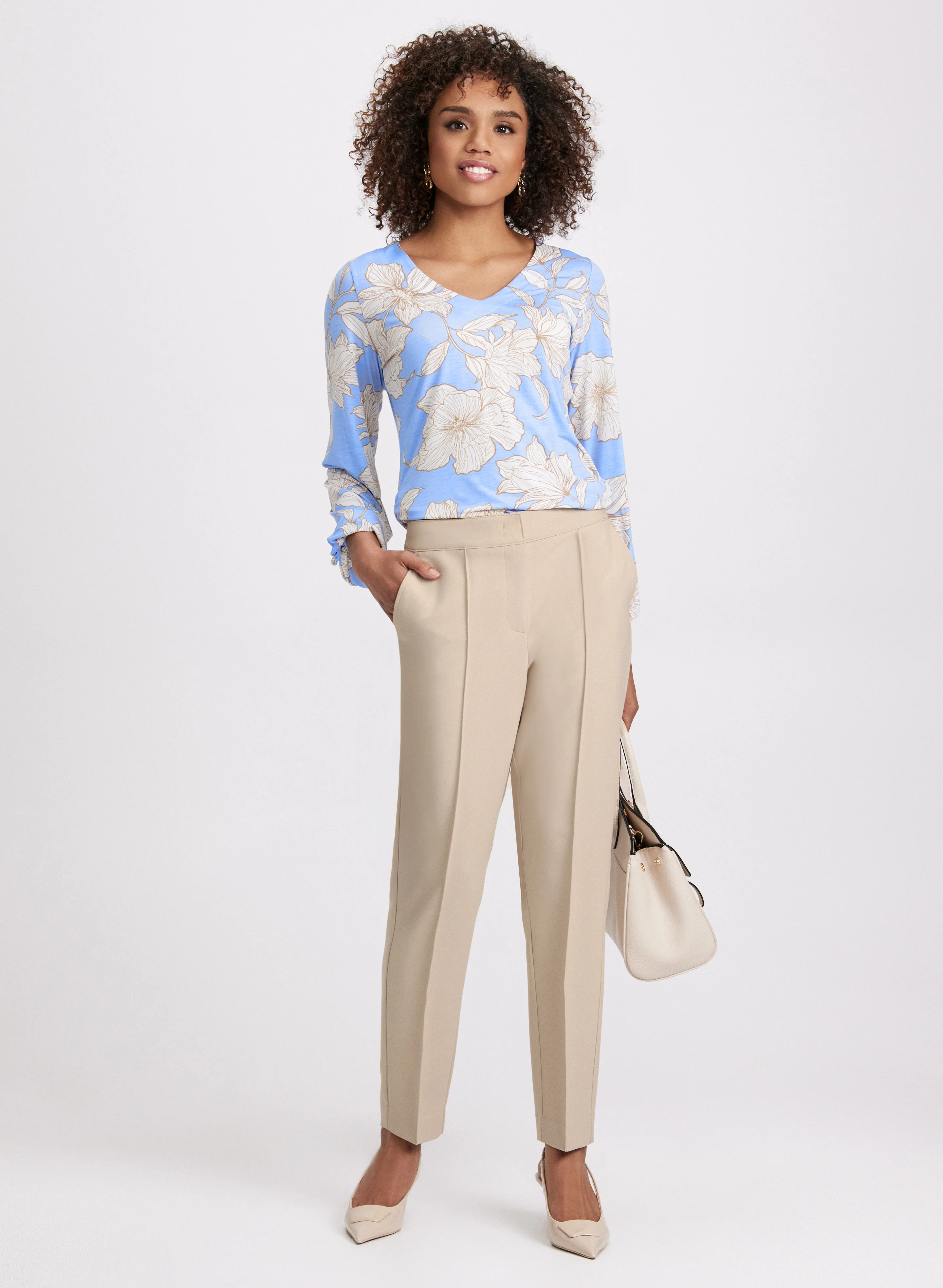 Emma Seamed Slim-Leg Pants - Image 3