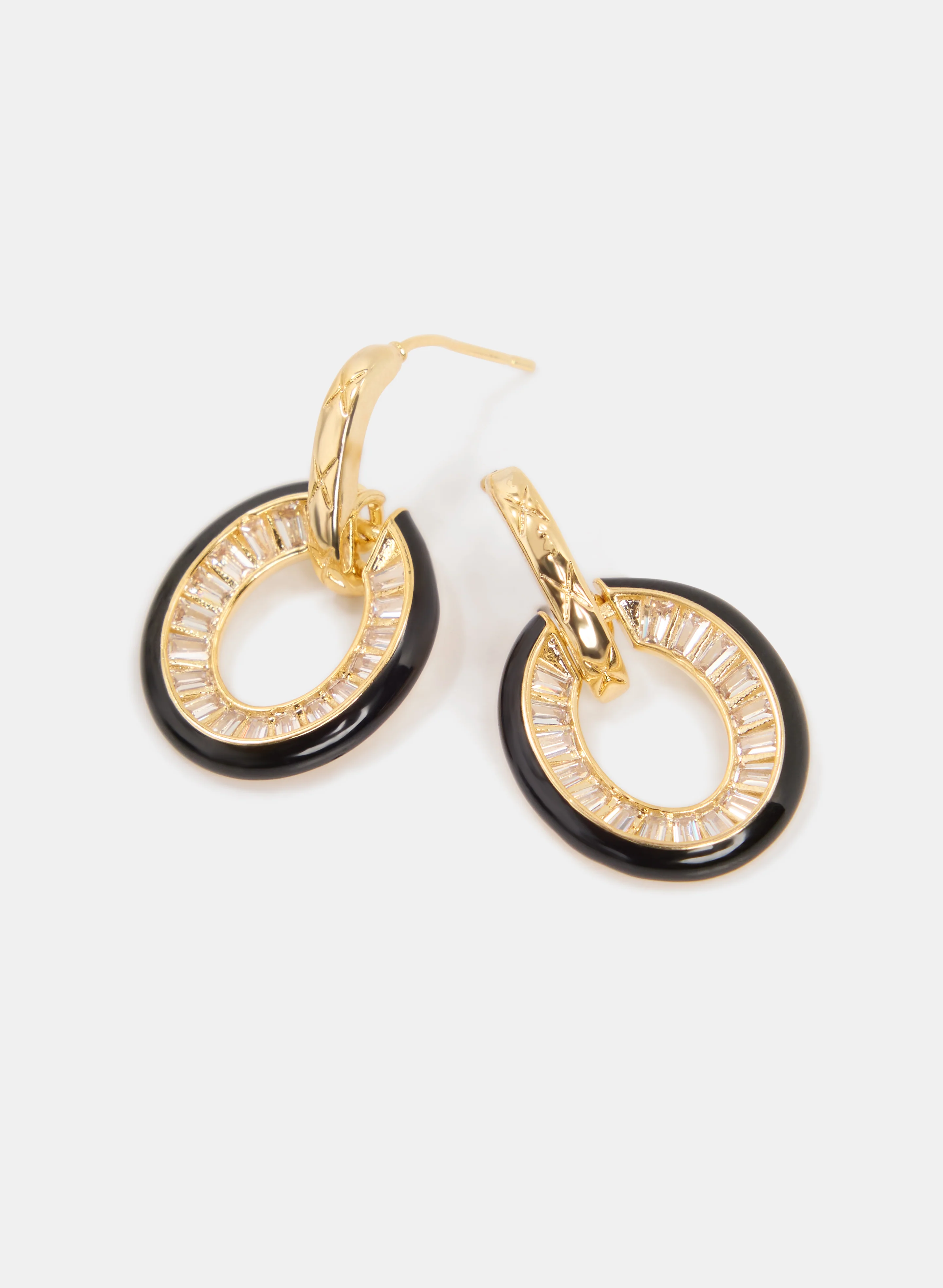 Enamel Border Earrings - Image 2
