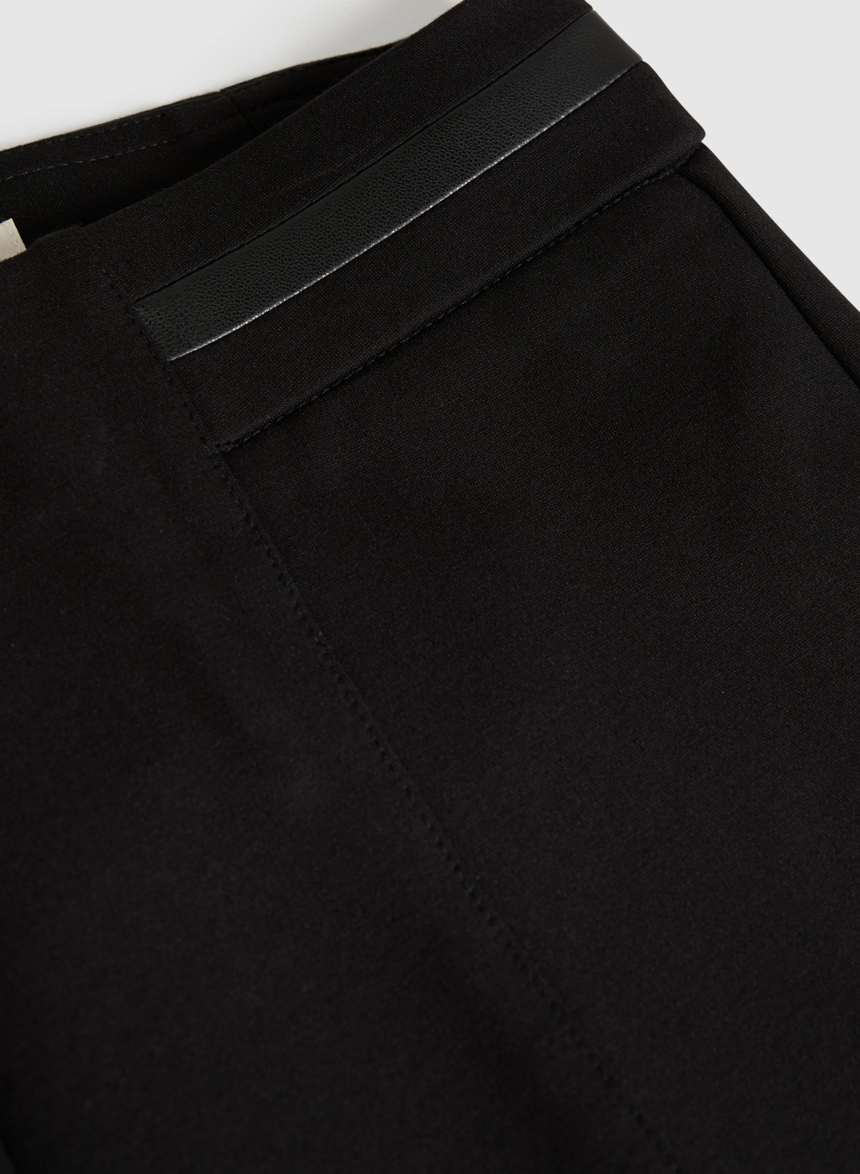 Sofia Vegan Leather Trim Straight-Leg Pants - Regular - Image 7