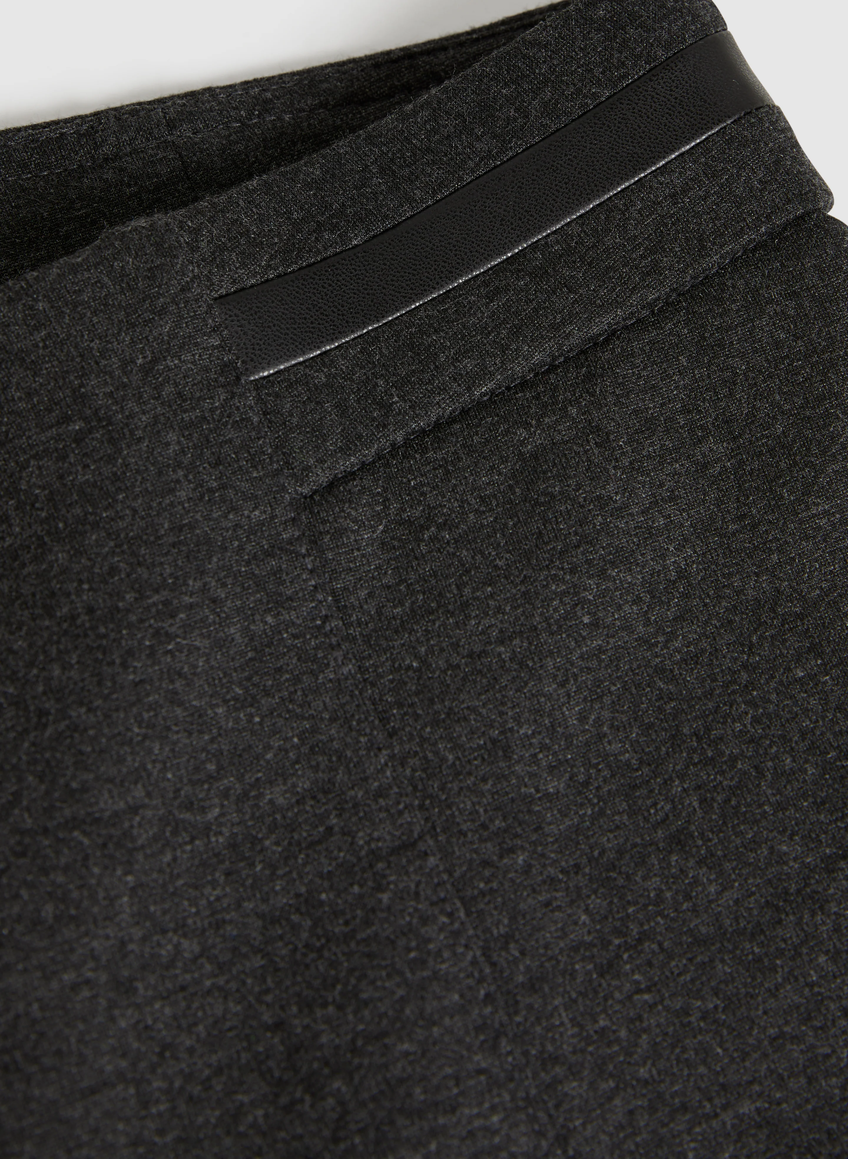 Sofia Vegan Leather Trim Straight-Leg Pants - Regular - Image 7