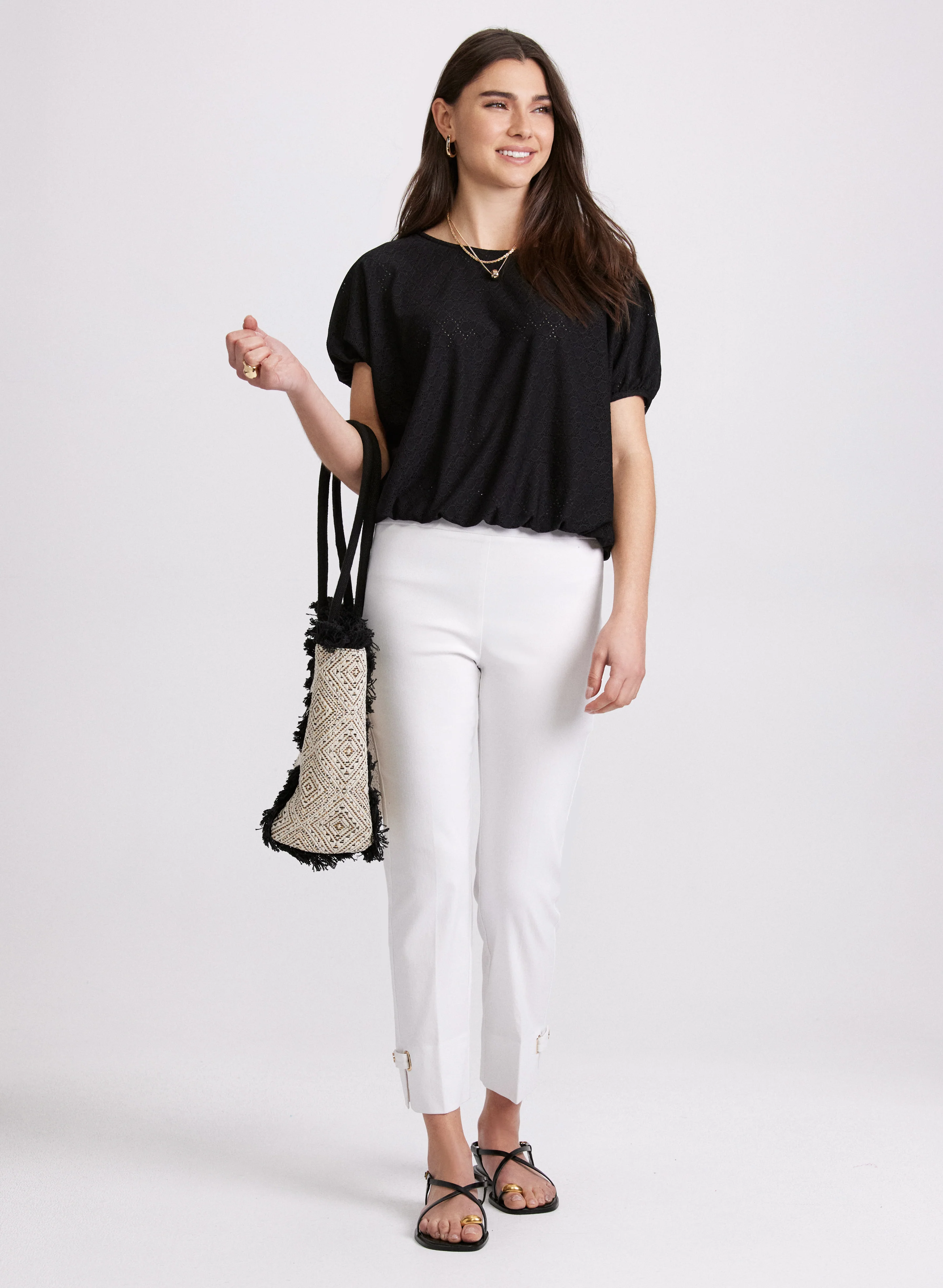 Eyelet Short Sleeve Top - Image 3