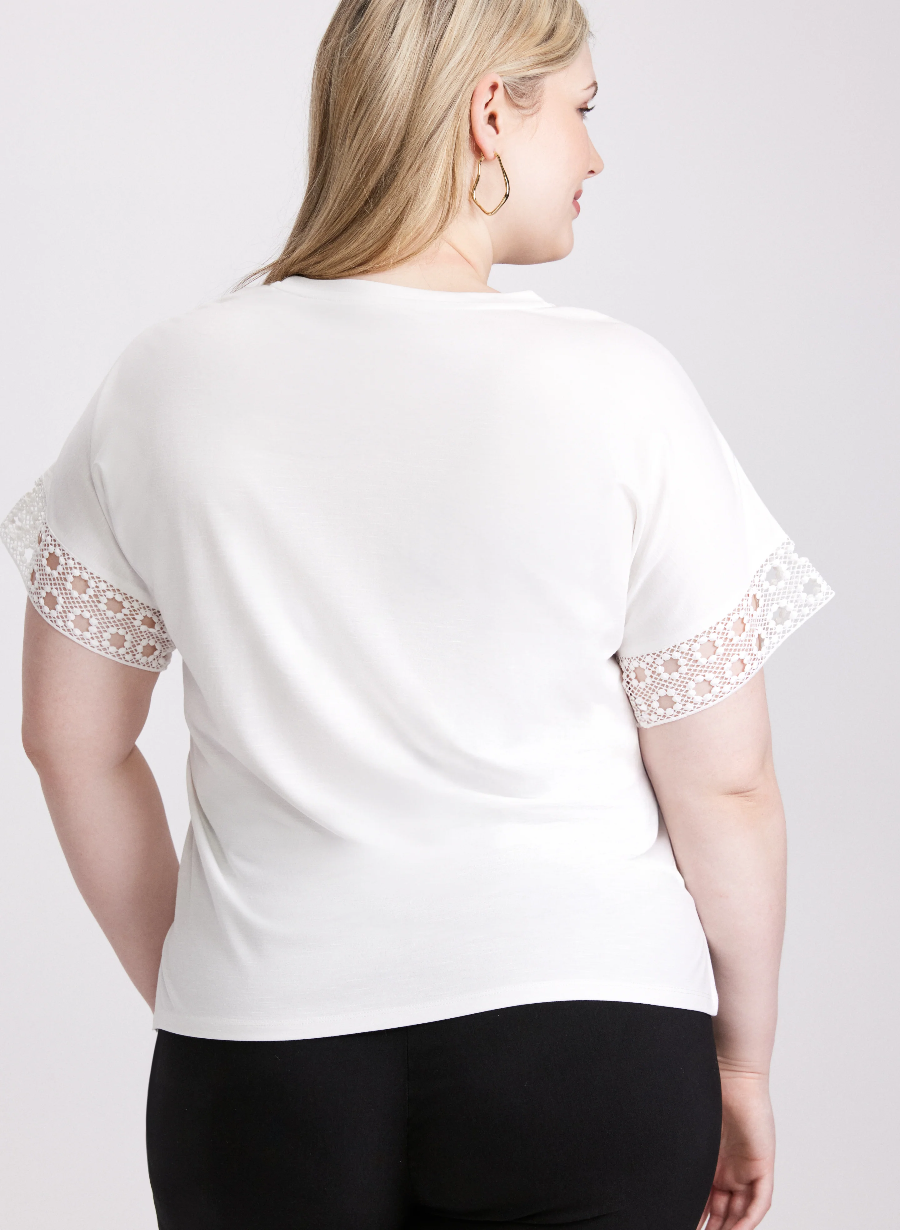 Eyelet Trim T-Shirt - Image 4