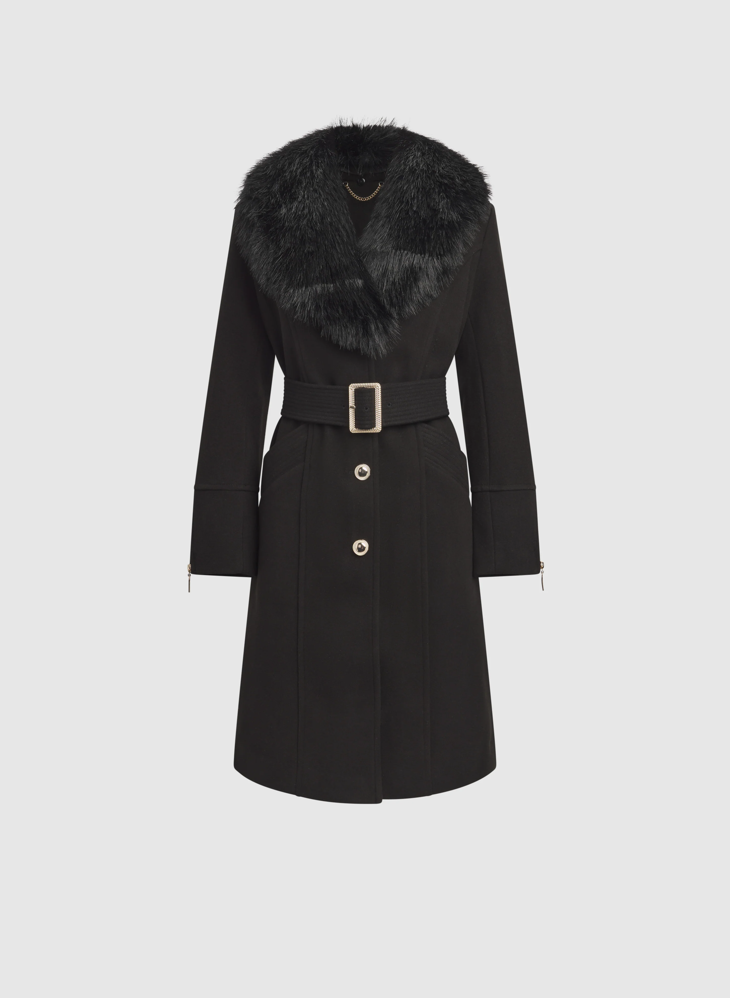 Faux-Fur Collar Coat - Image 6