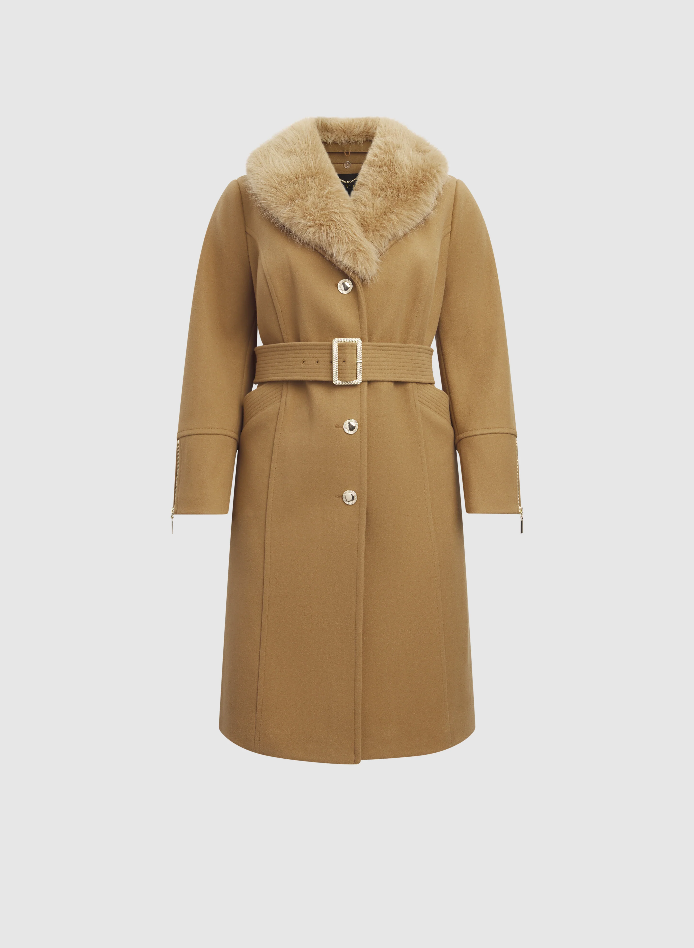 Faux-Fur Collar Coat - Image 5