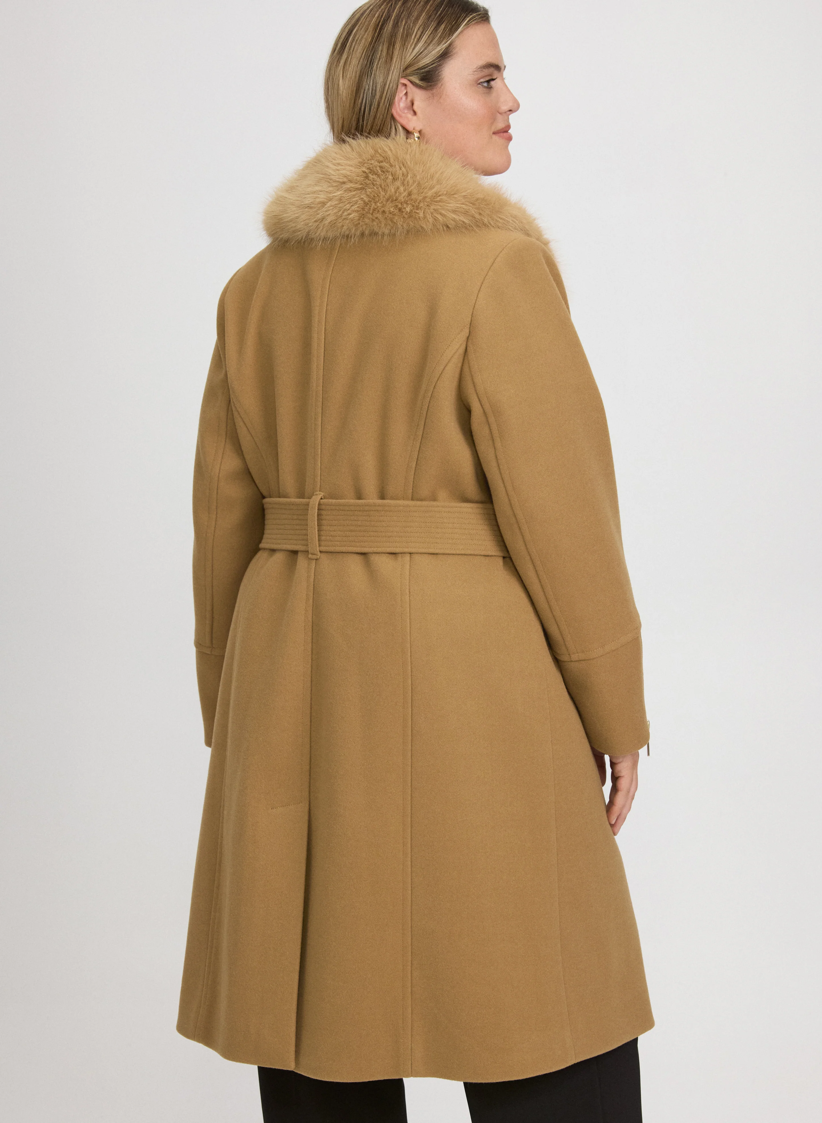 Faux-Fur Collar Coat - Image 8