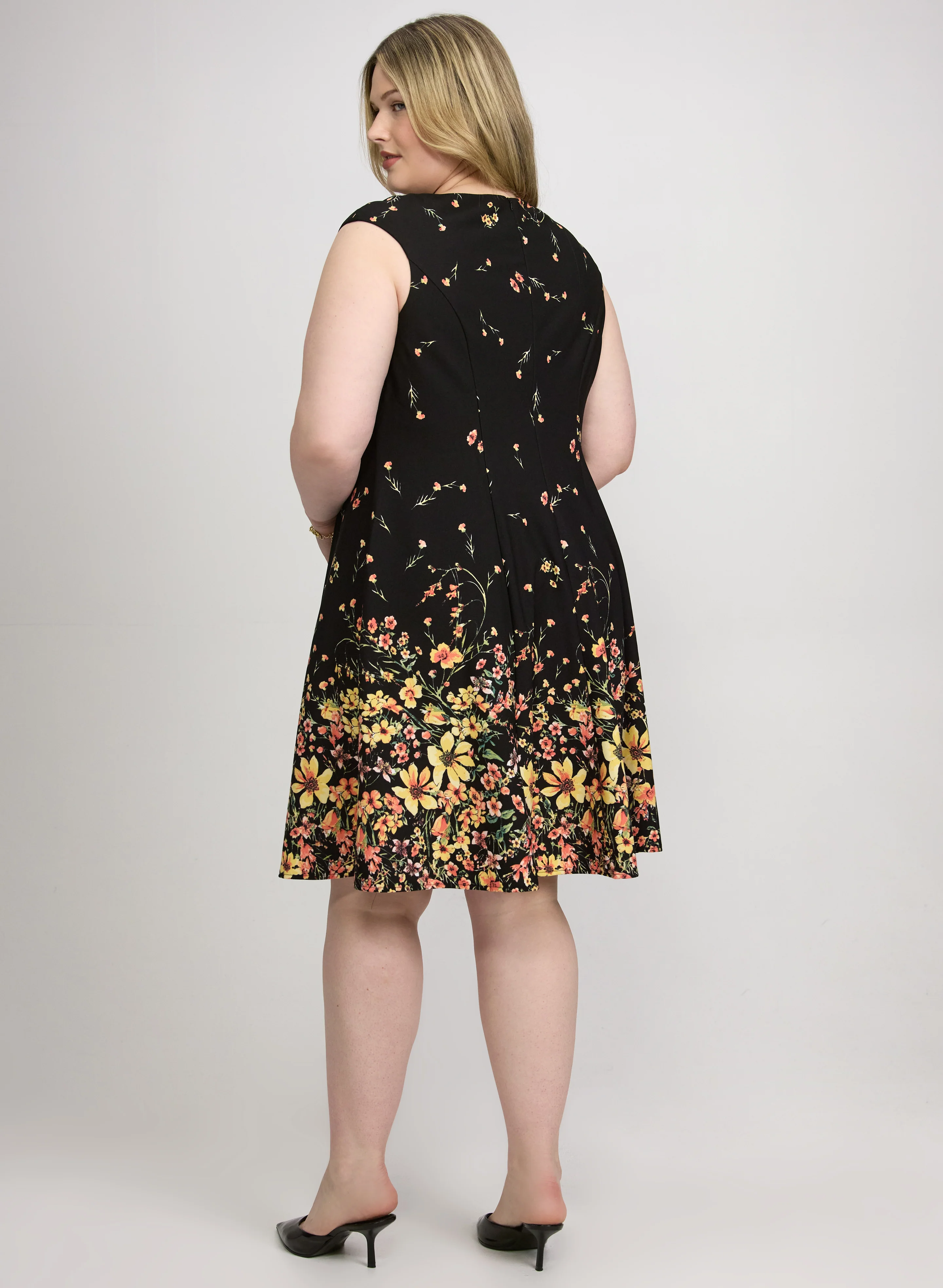 Fit & Flare Floral Dress - Image 3