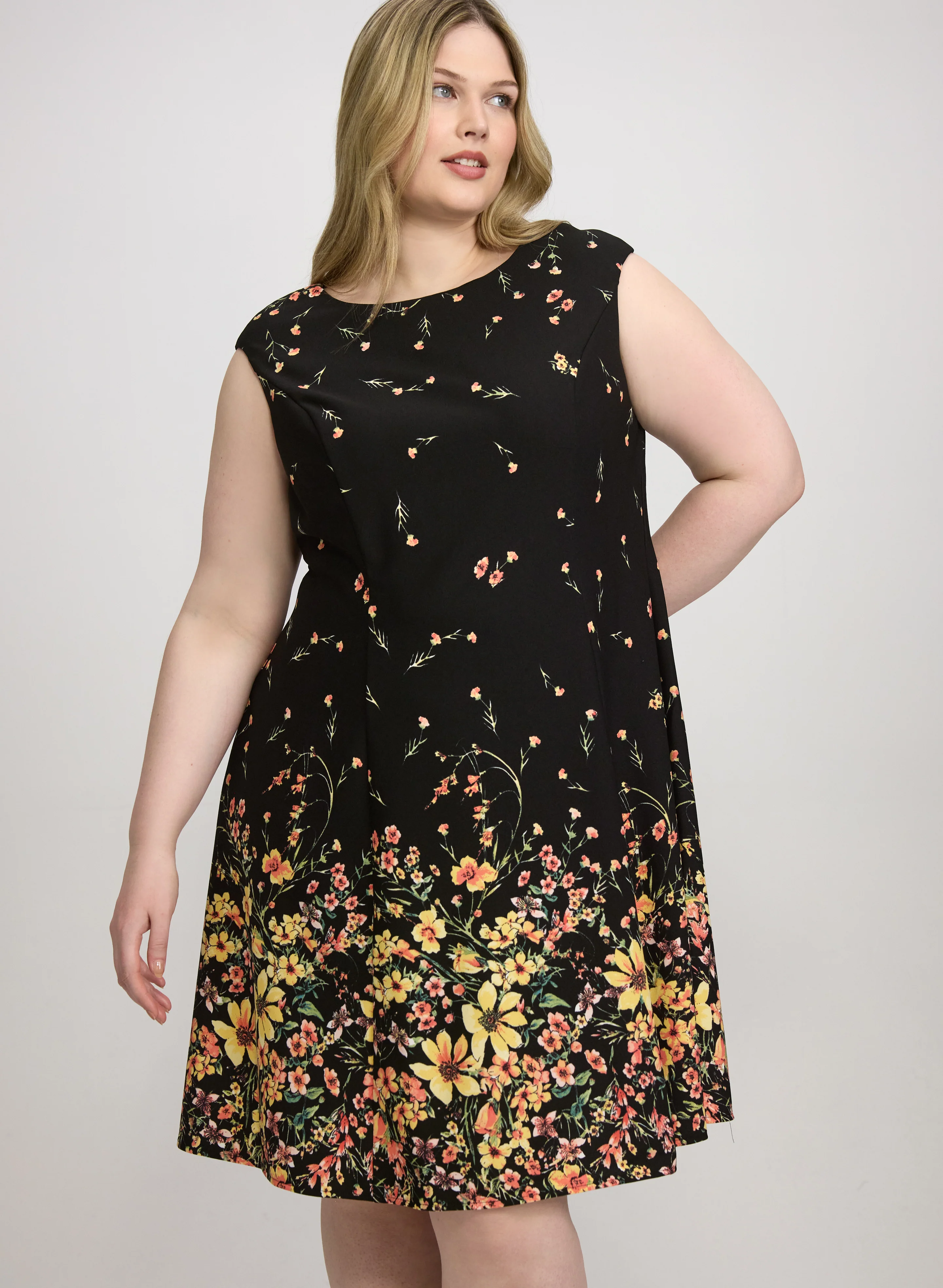 Fit & Flare Floral Dress - Image 4