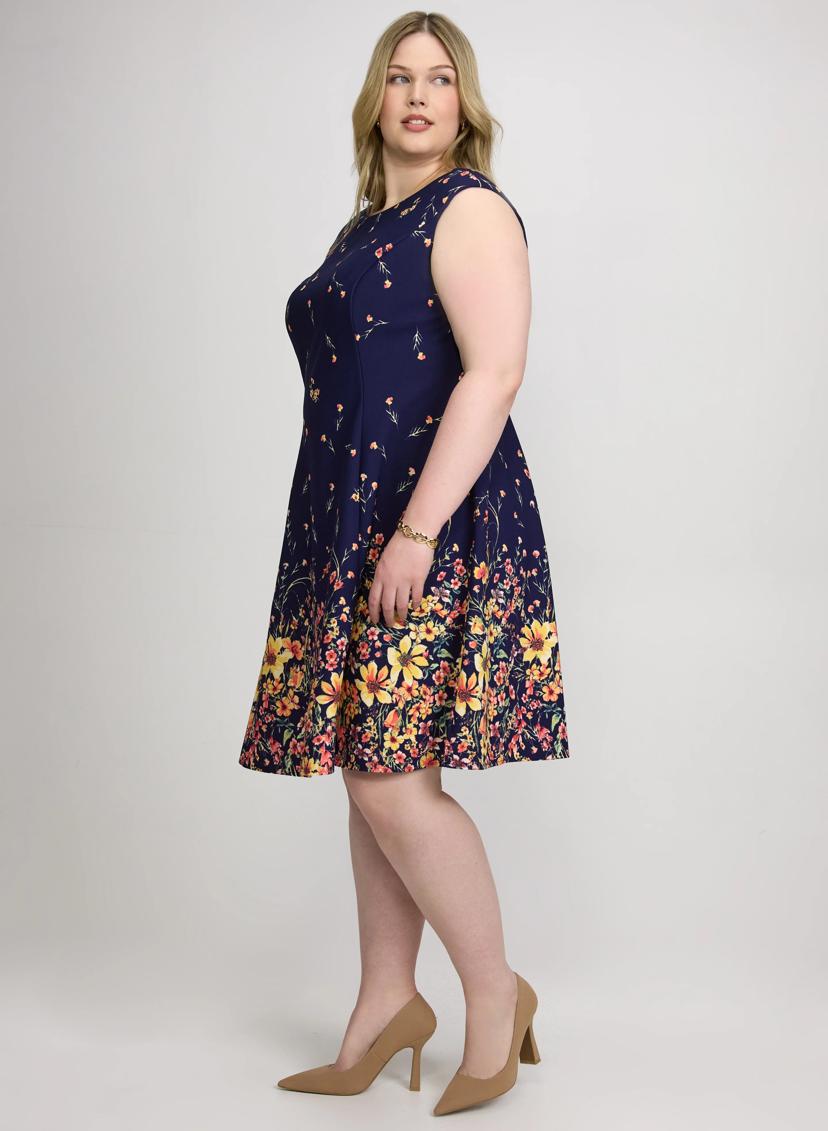 Fit & Flare Floral Dress - Image 2