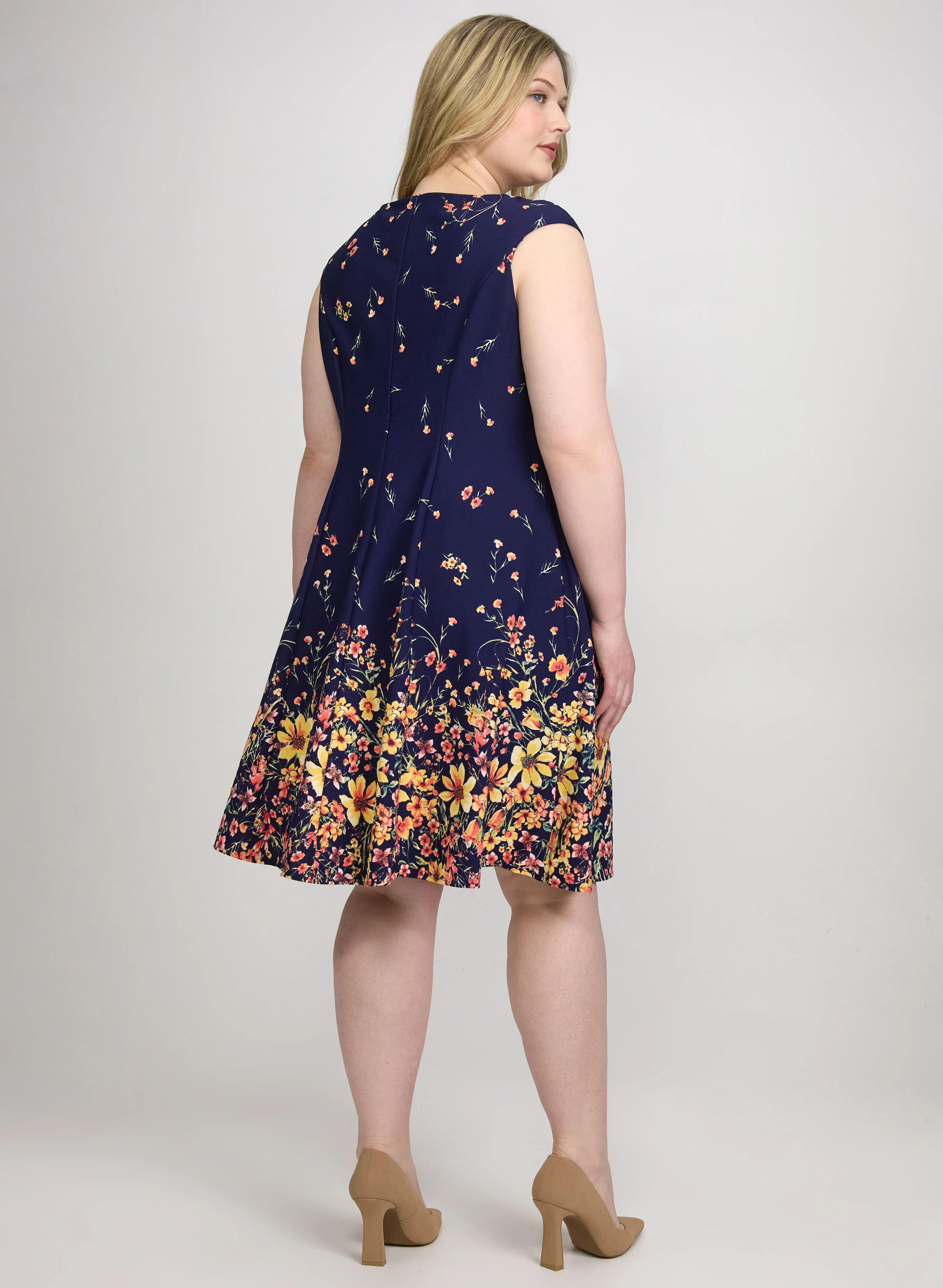 Fit & Flare Floral Dress - Image 4