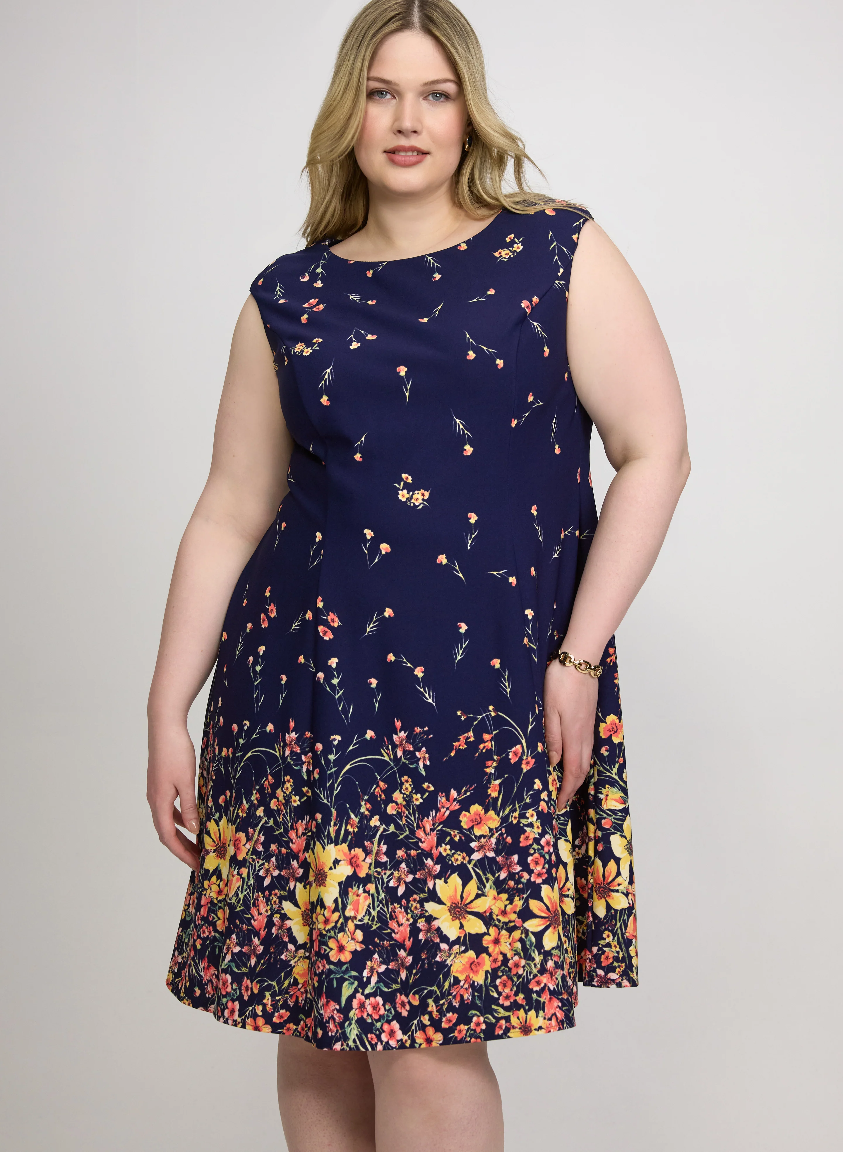 Fit & Flare Floral Dress - Image 5