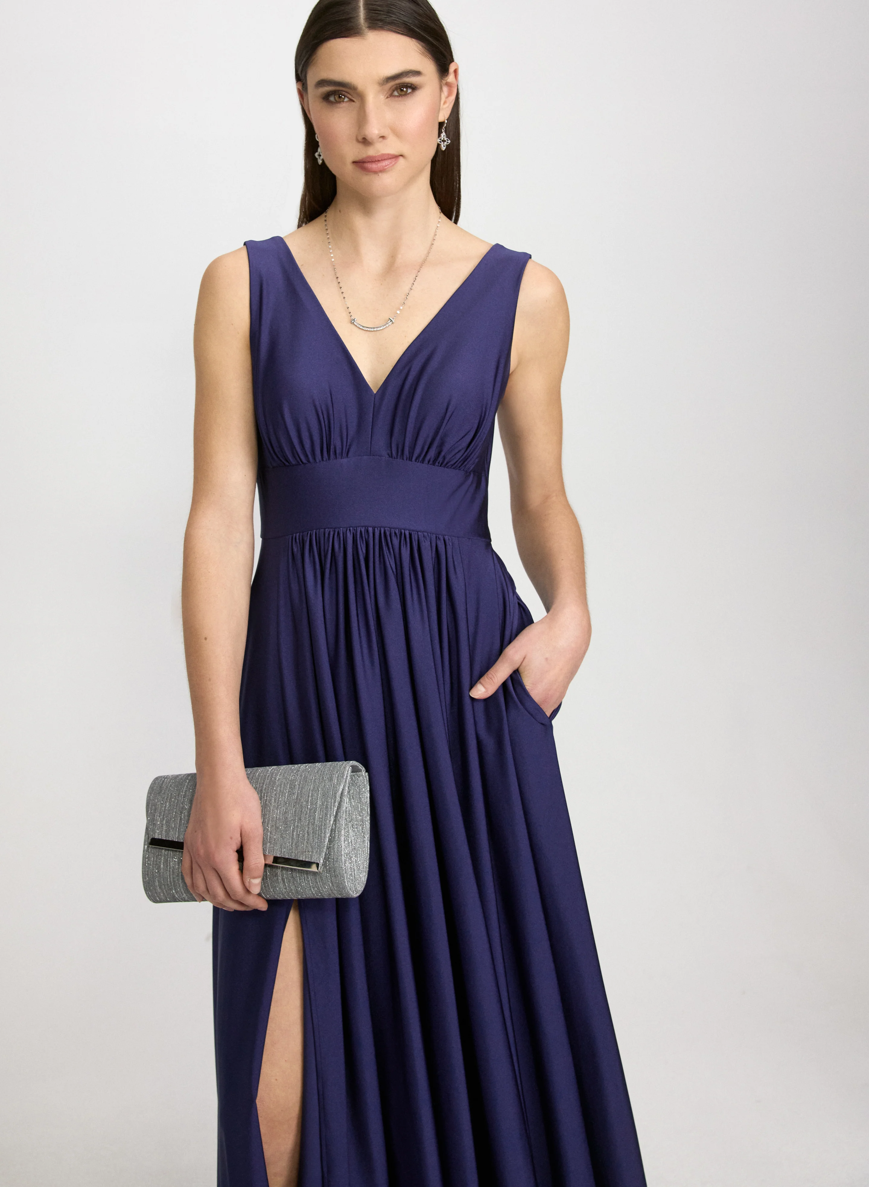 Fit & Flare V-Neck Dress - Image 7