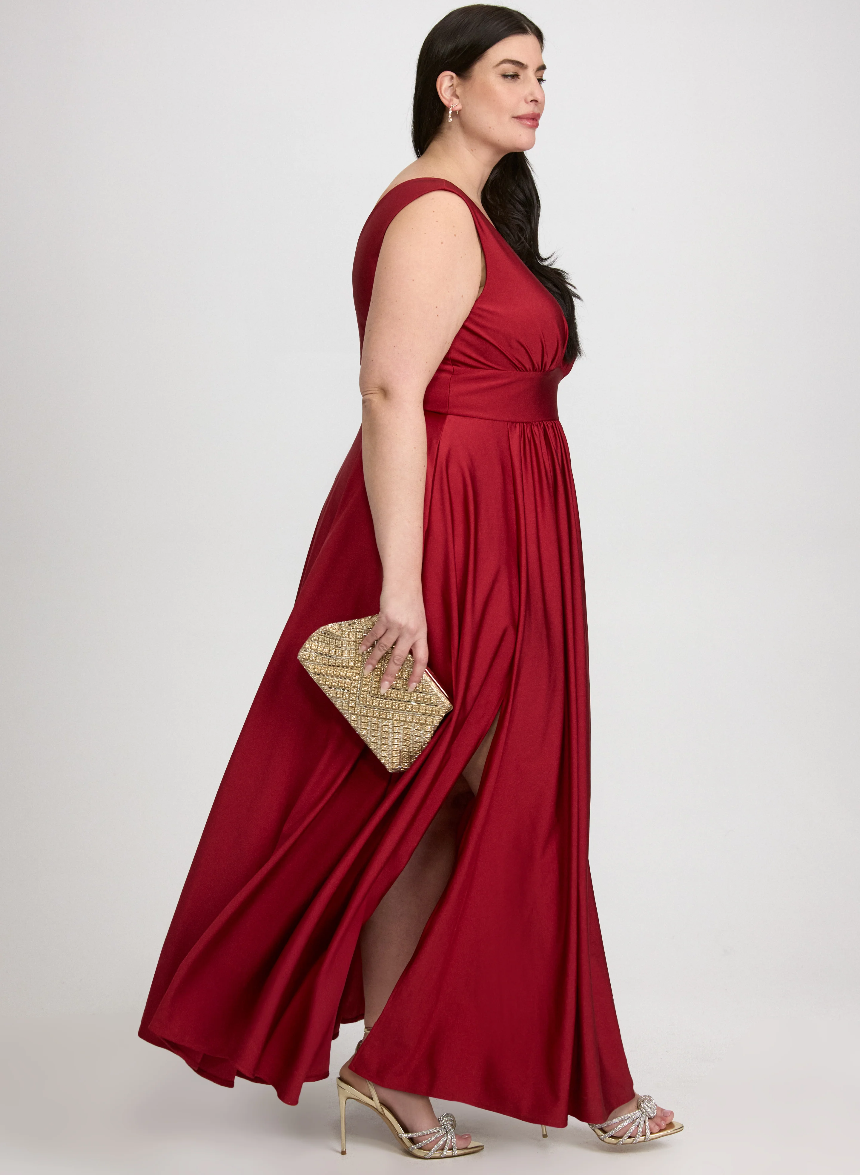 Fit & Flare V-Neck Dress - Image 8