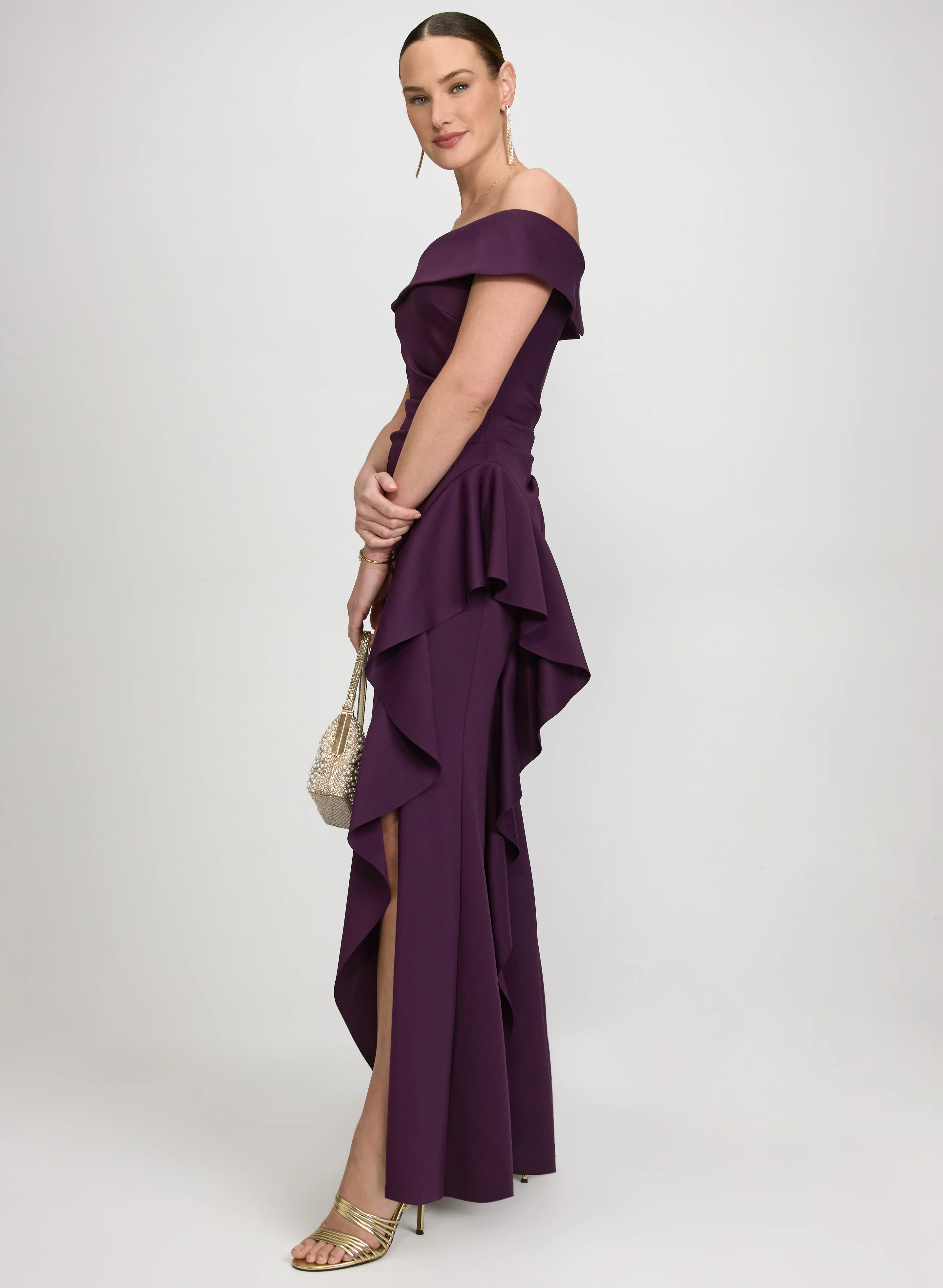 Fitted Off-The-Shoulder Dress - Image 2