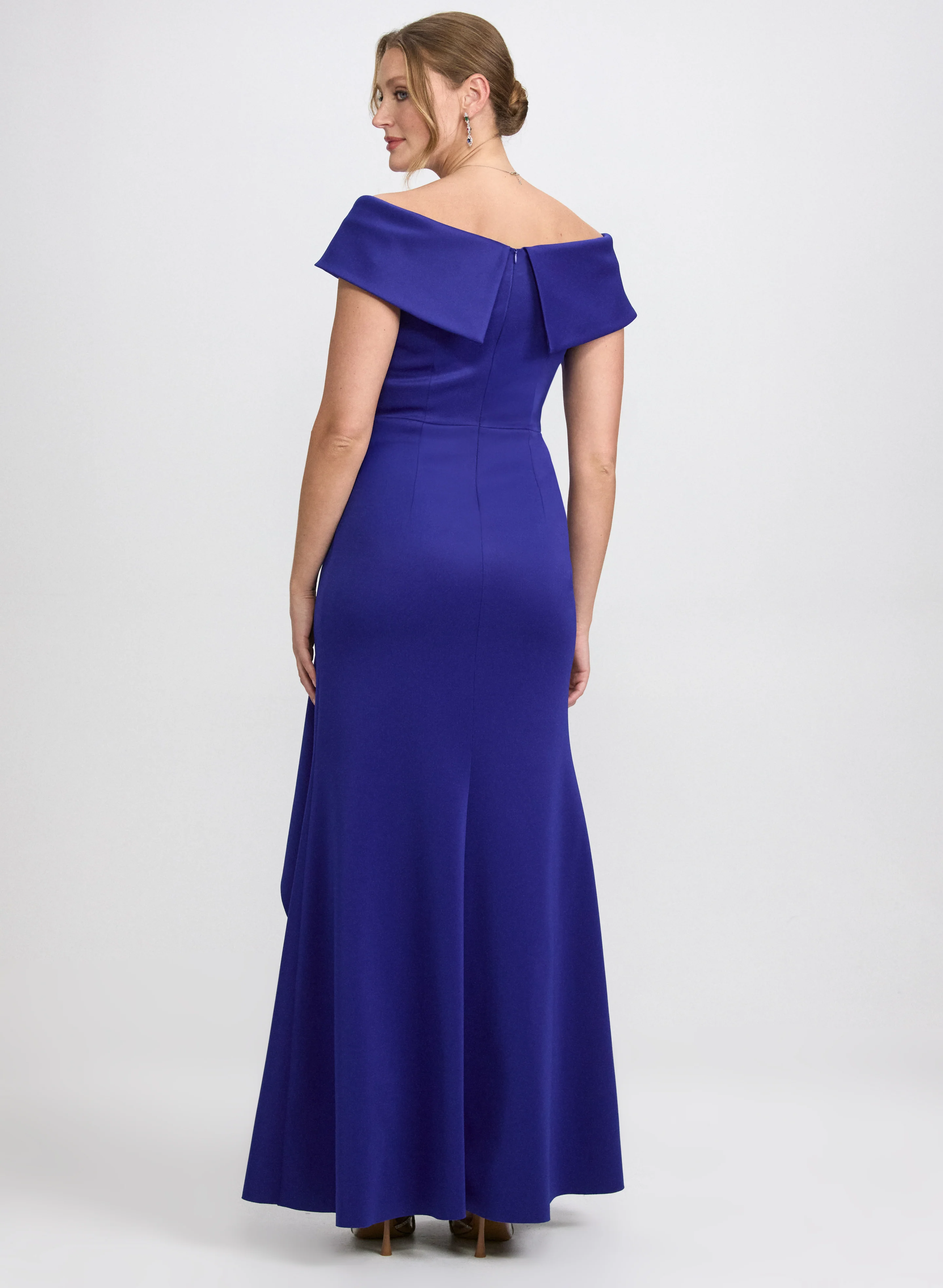 Fitted Ruffle Detail Dress - Image 4