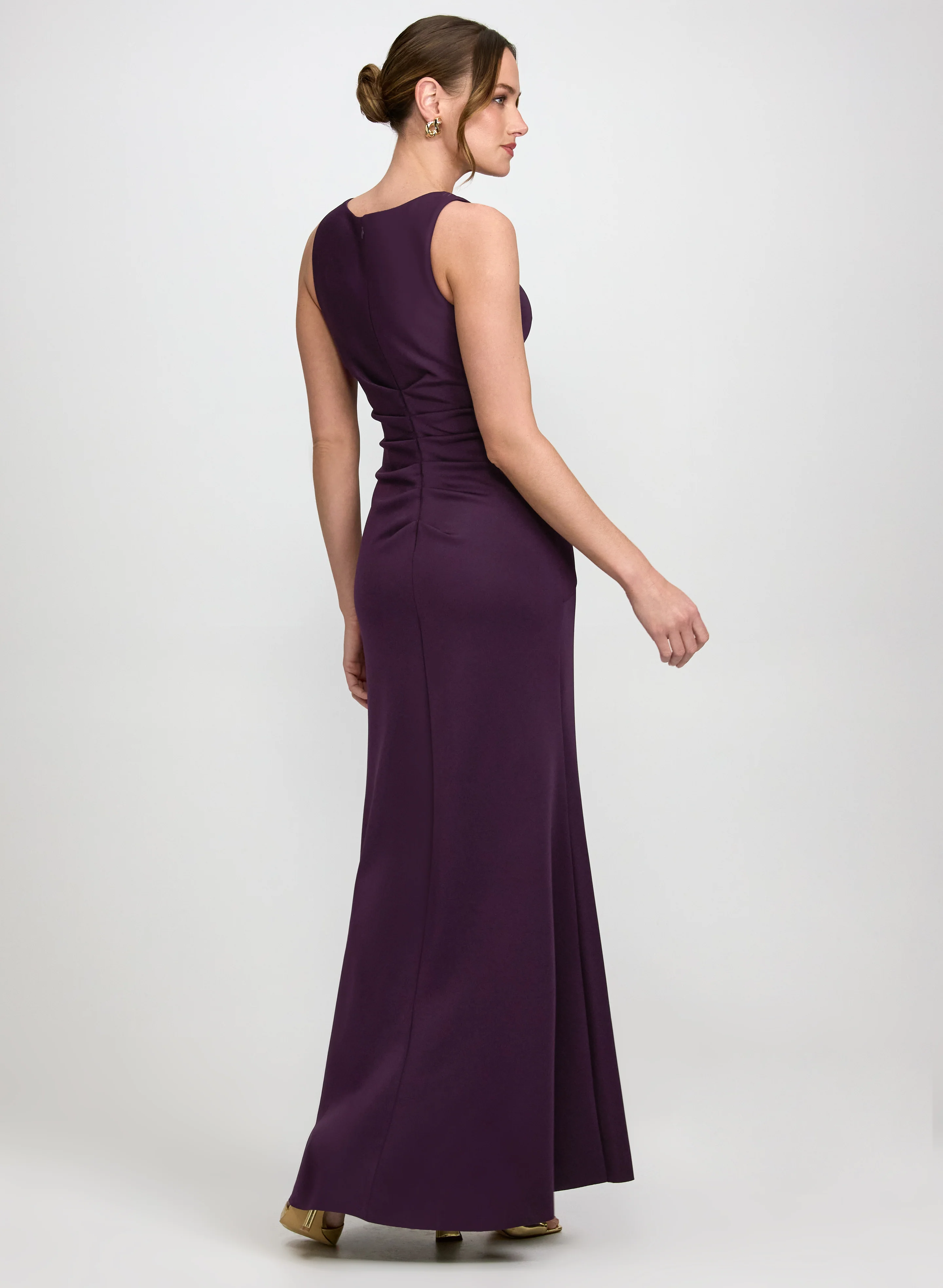 Fitted Scuba Crepe Dress - Image 4