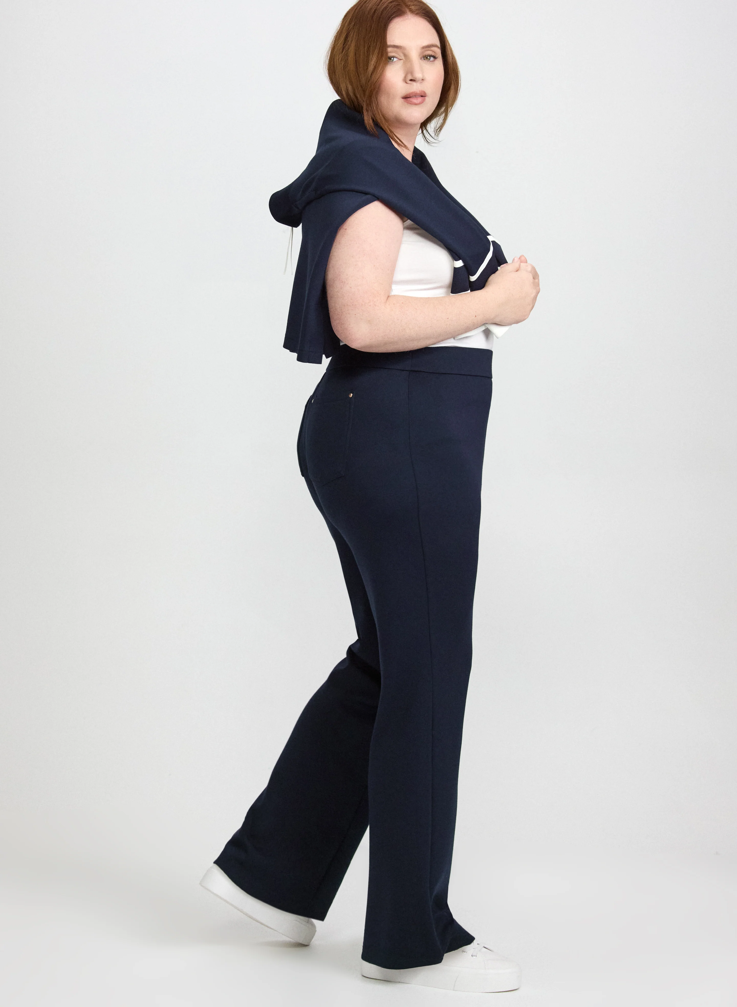 Flare-Leg Scuba Pants - Image 3