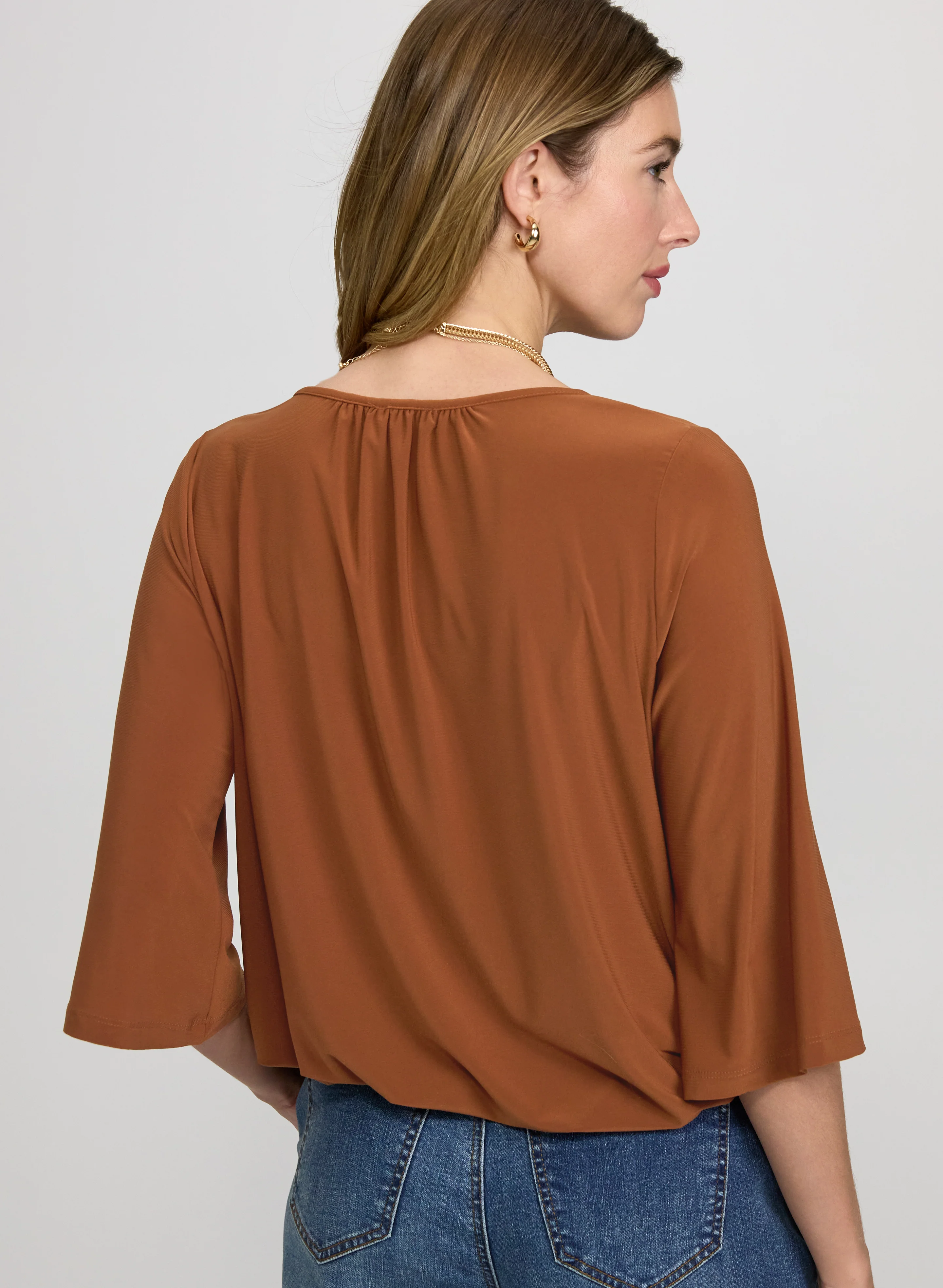 Flare Sleeve Jersey Top - Image 5