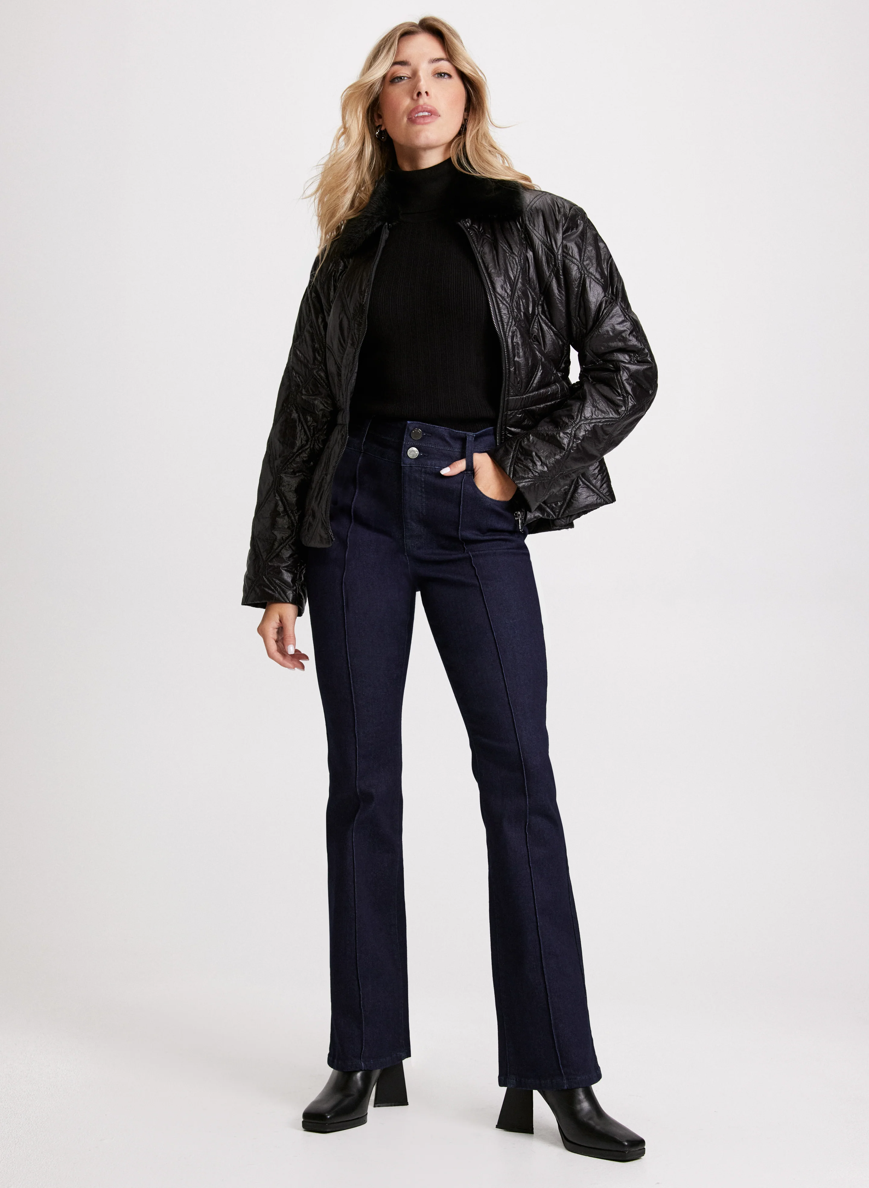 Flared Pintuck Jeans - Image 3