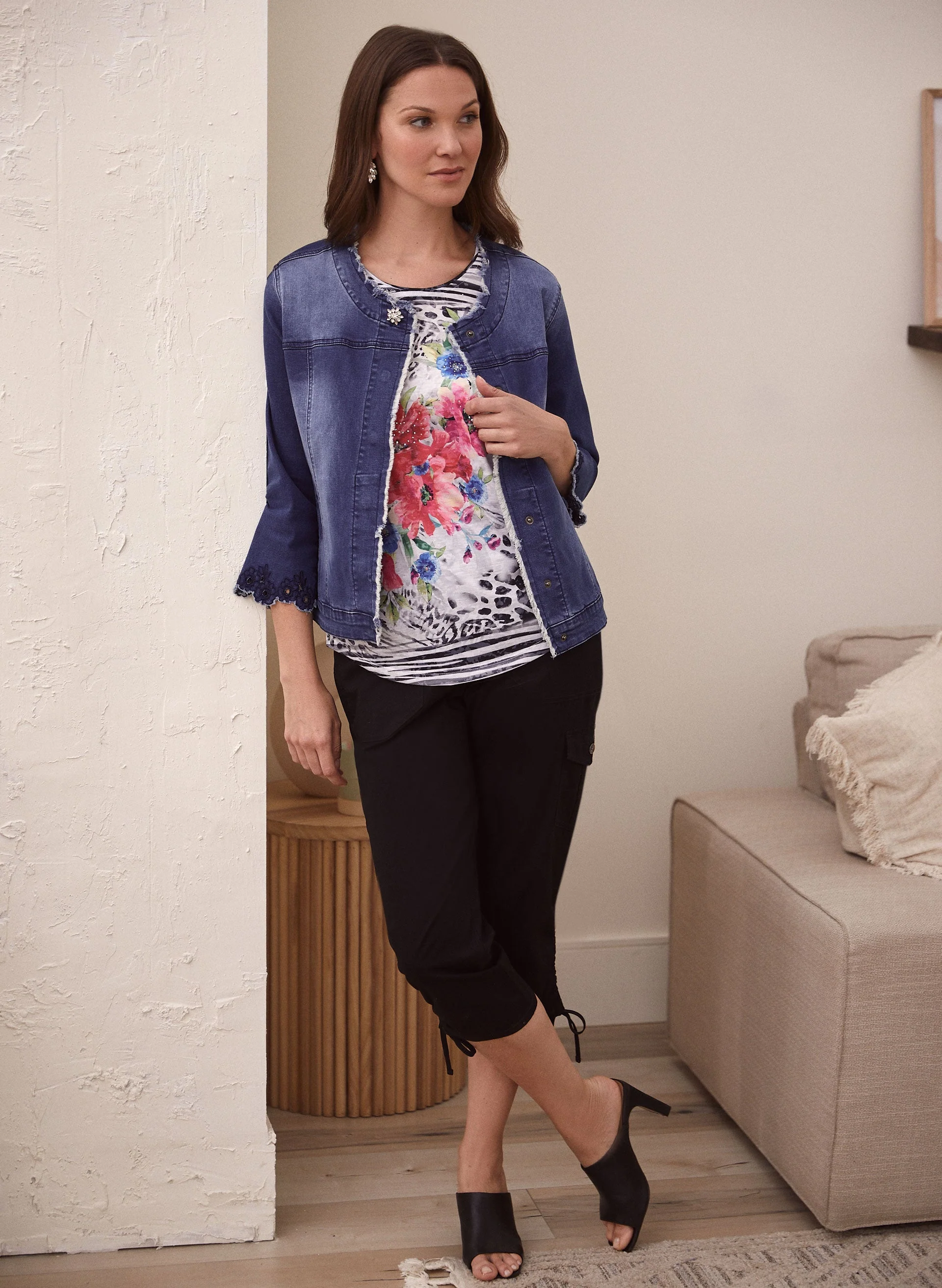 Floral & Animal Print Top - Image 3