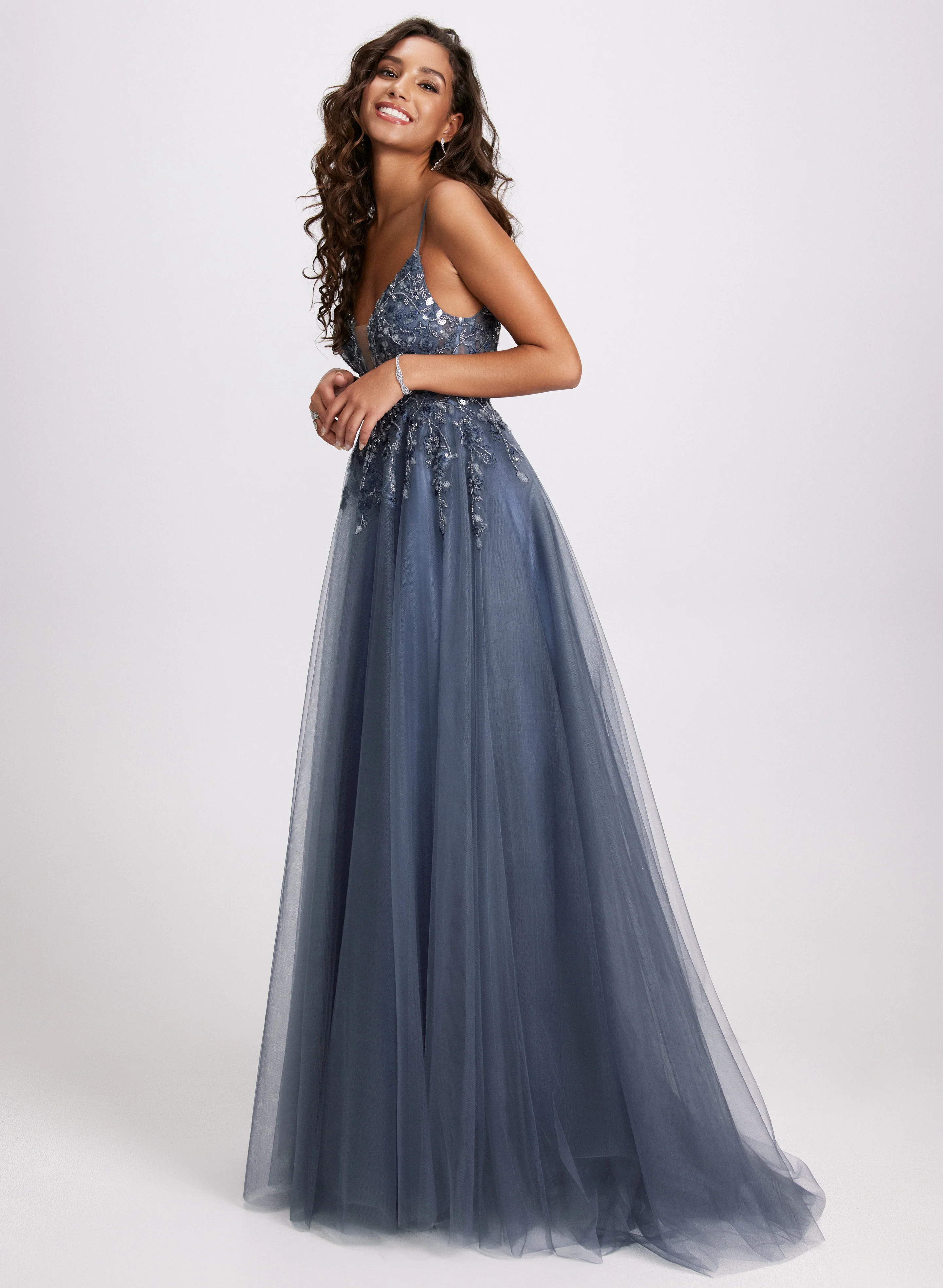 Floral Appliqué Maxi Dress - Image 3
