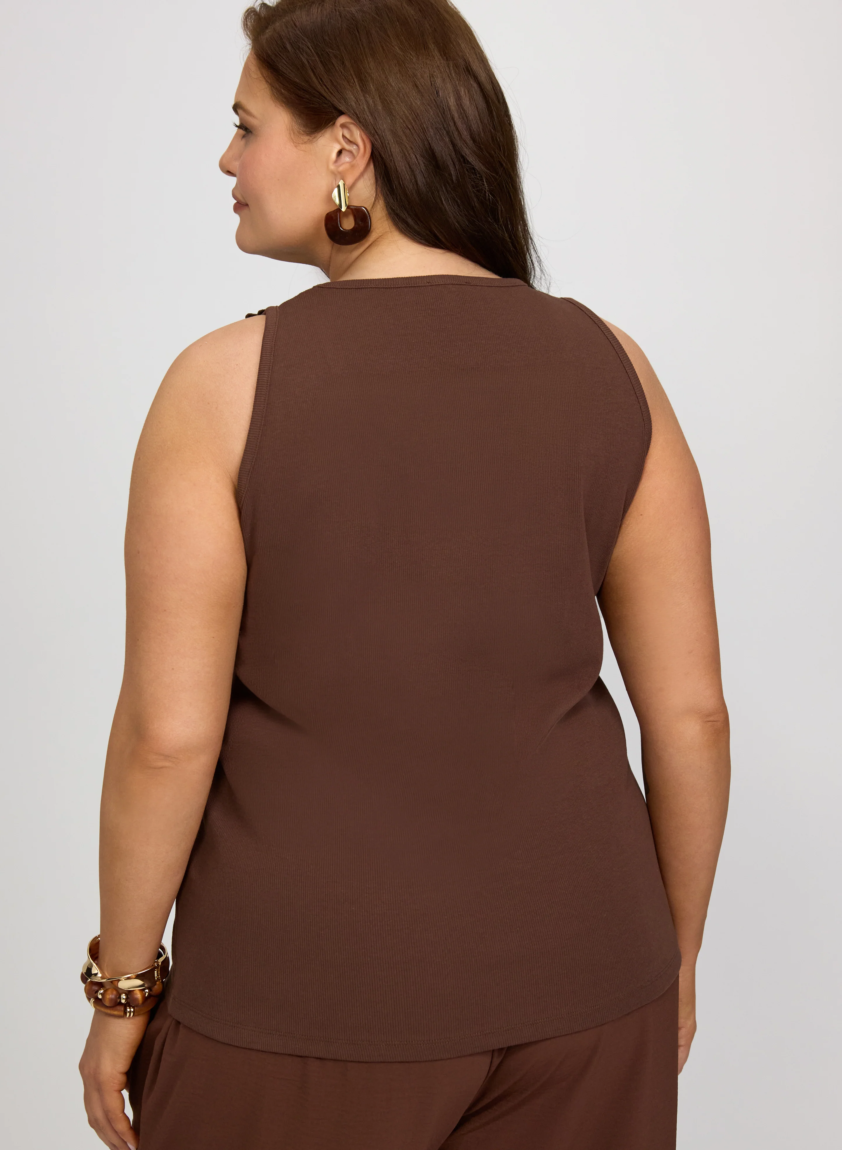 Flower Applique Tank Top - Image 4