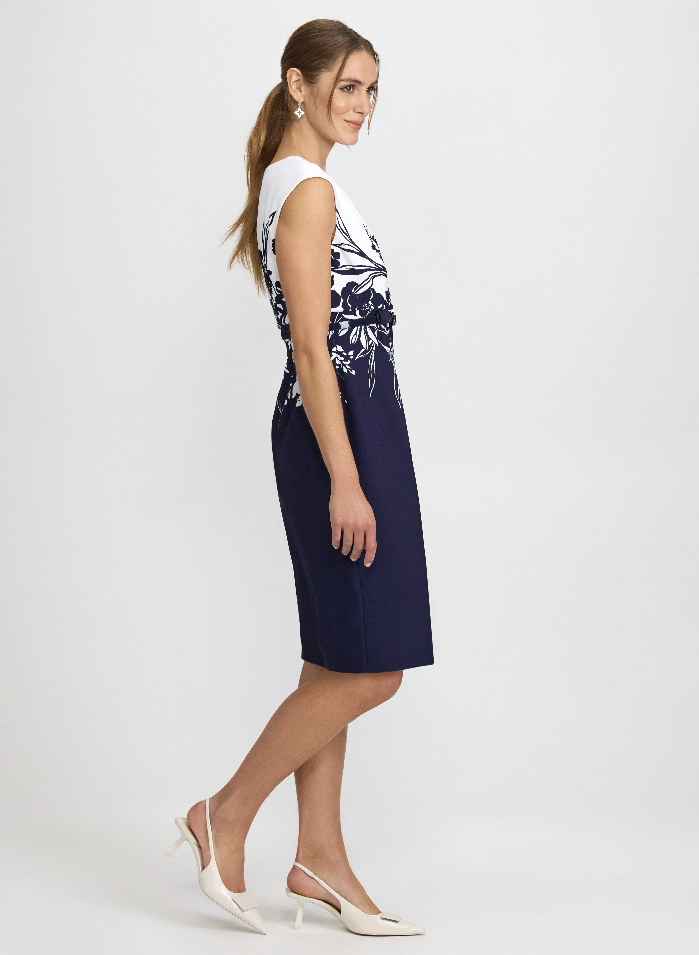 Floral Cap Sleeve Dress - Image 2
