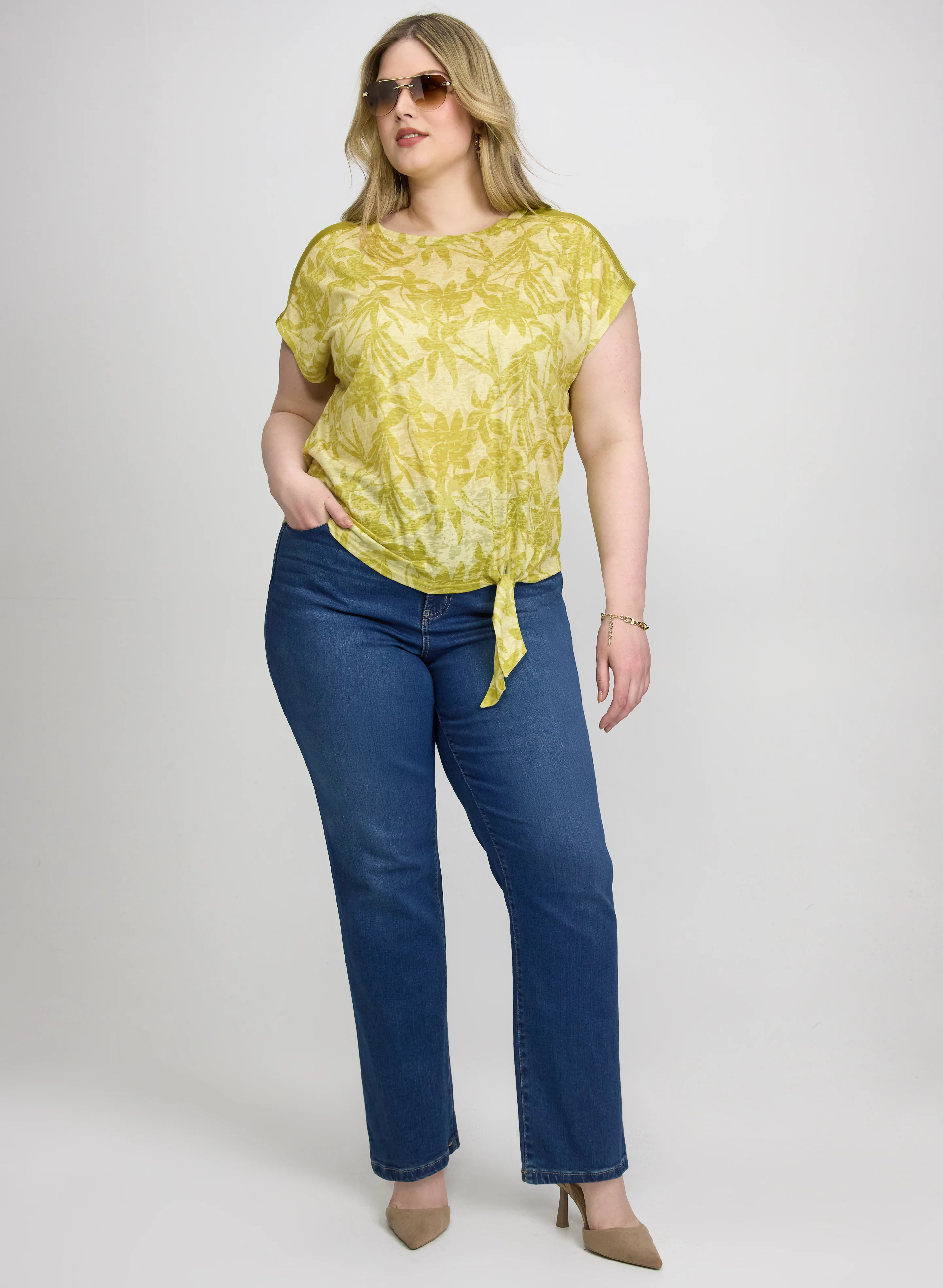 Floral Cap Sleeve T-Shirt - Image 3