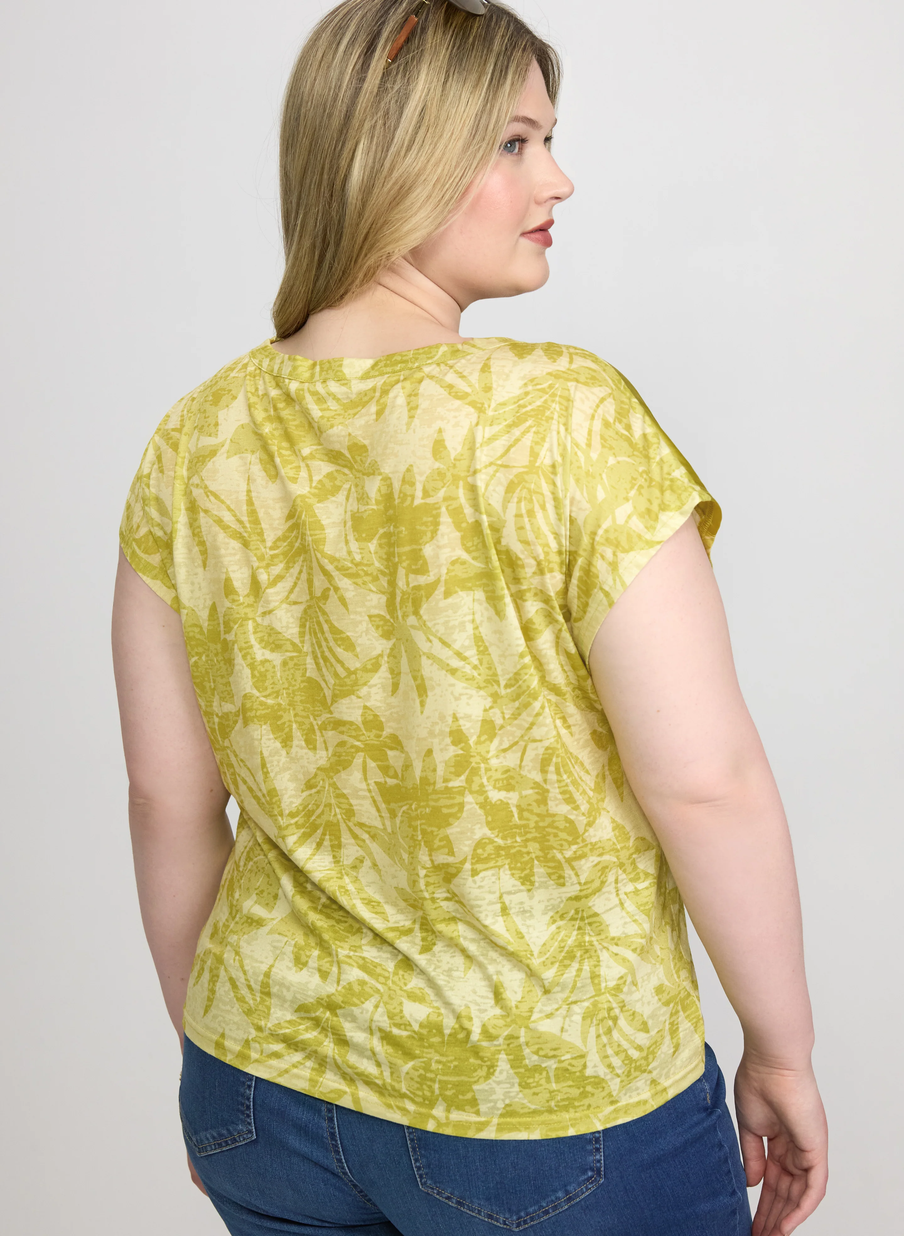 Floral Cap Sleeve T-Shirt - Image 4