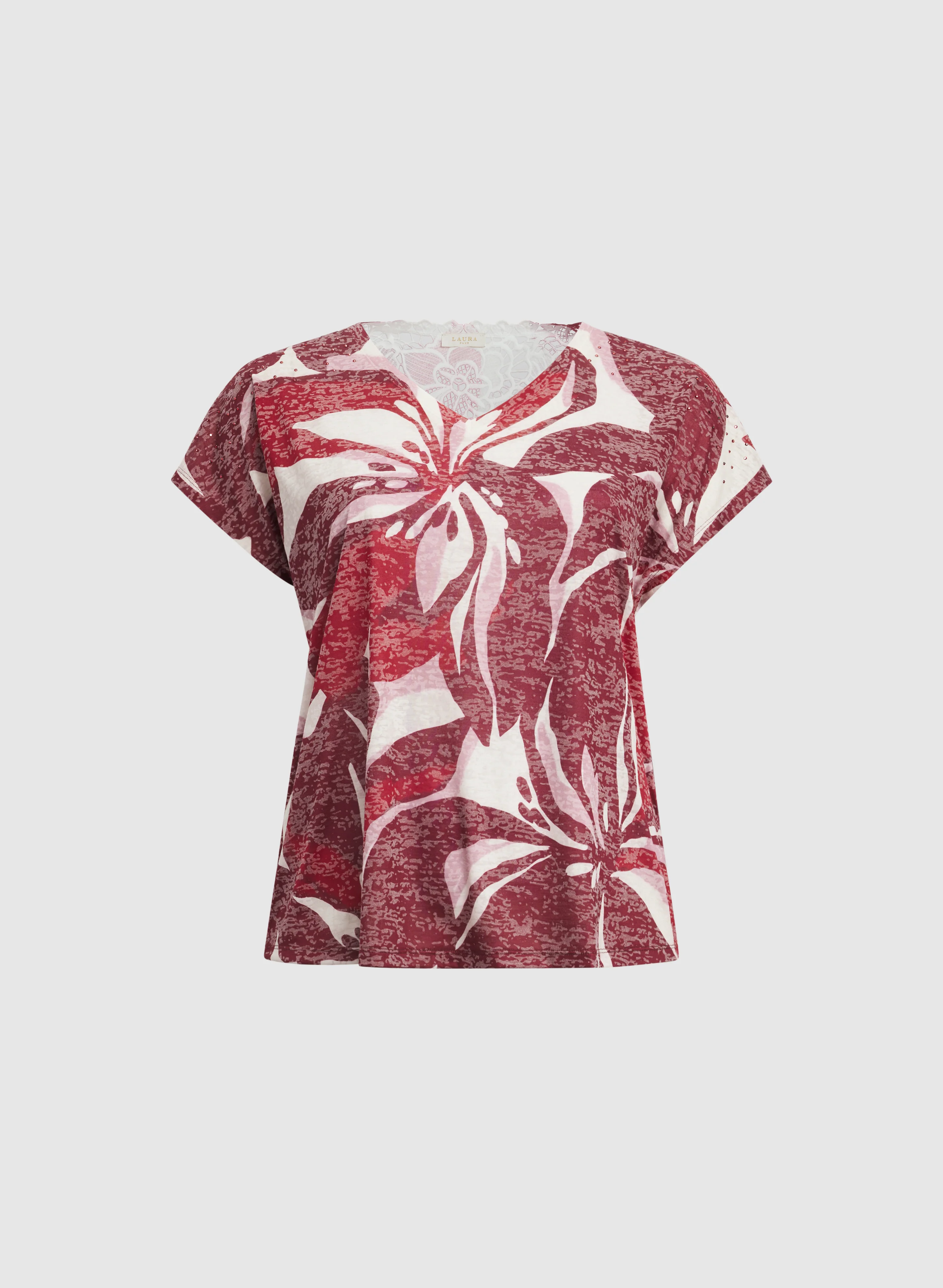 Floral Cap Sleeve T-Shirt - Image 6