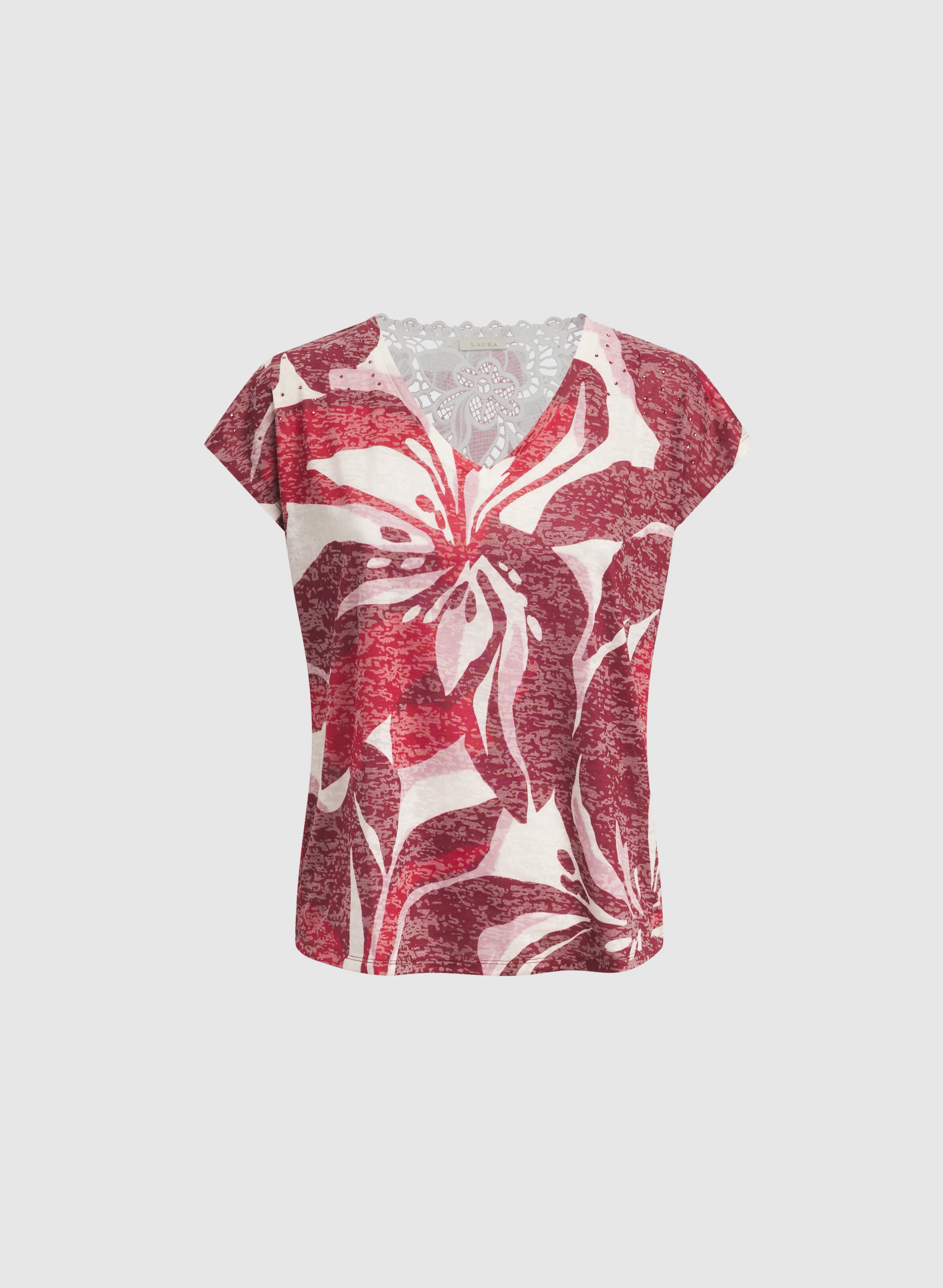 Floral Cap Sleeve T-Shirt - Image 7