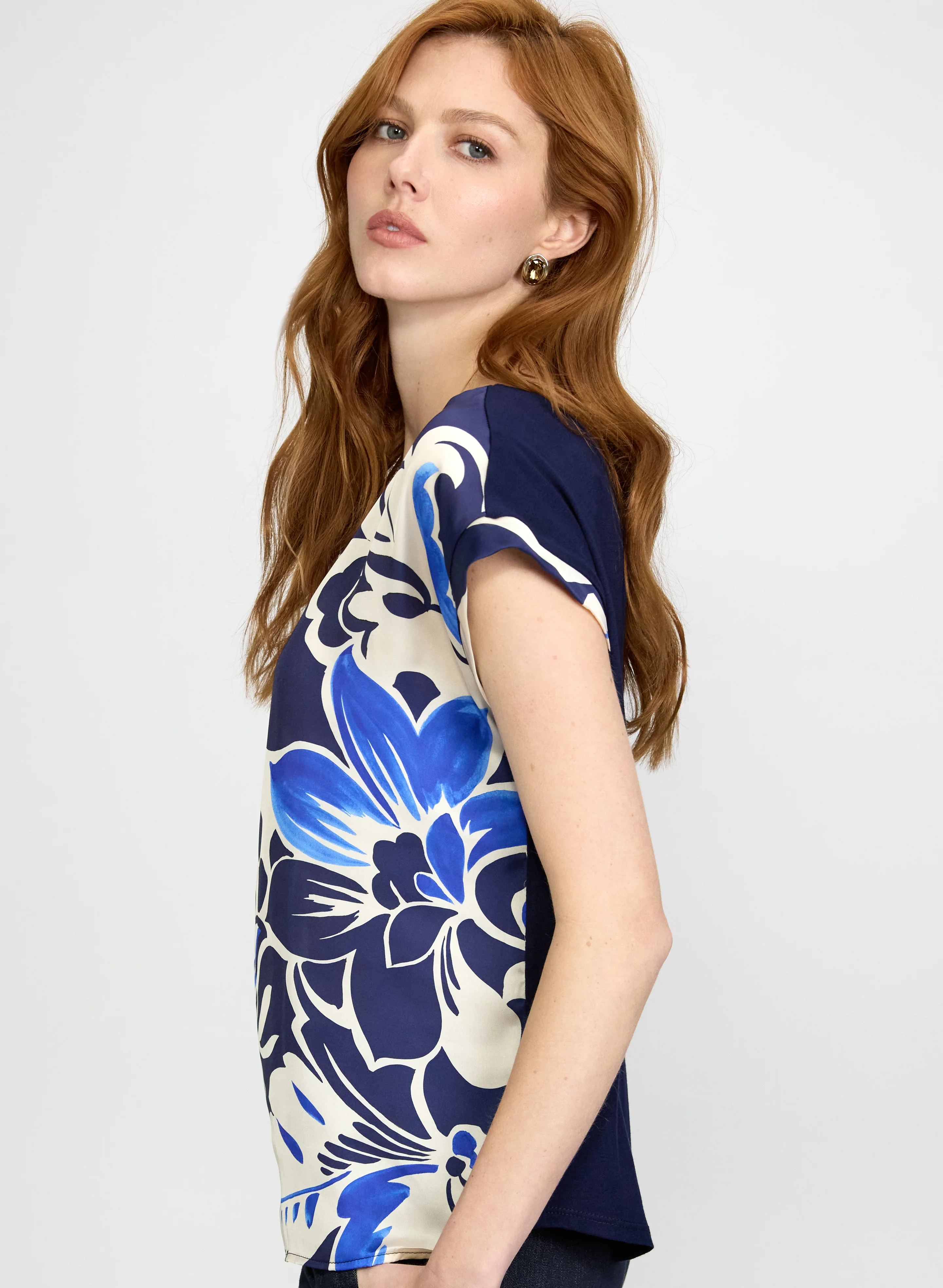 Floral Cap Sleeve Top - Image 5