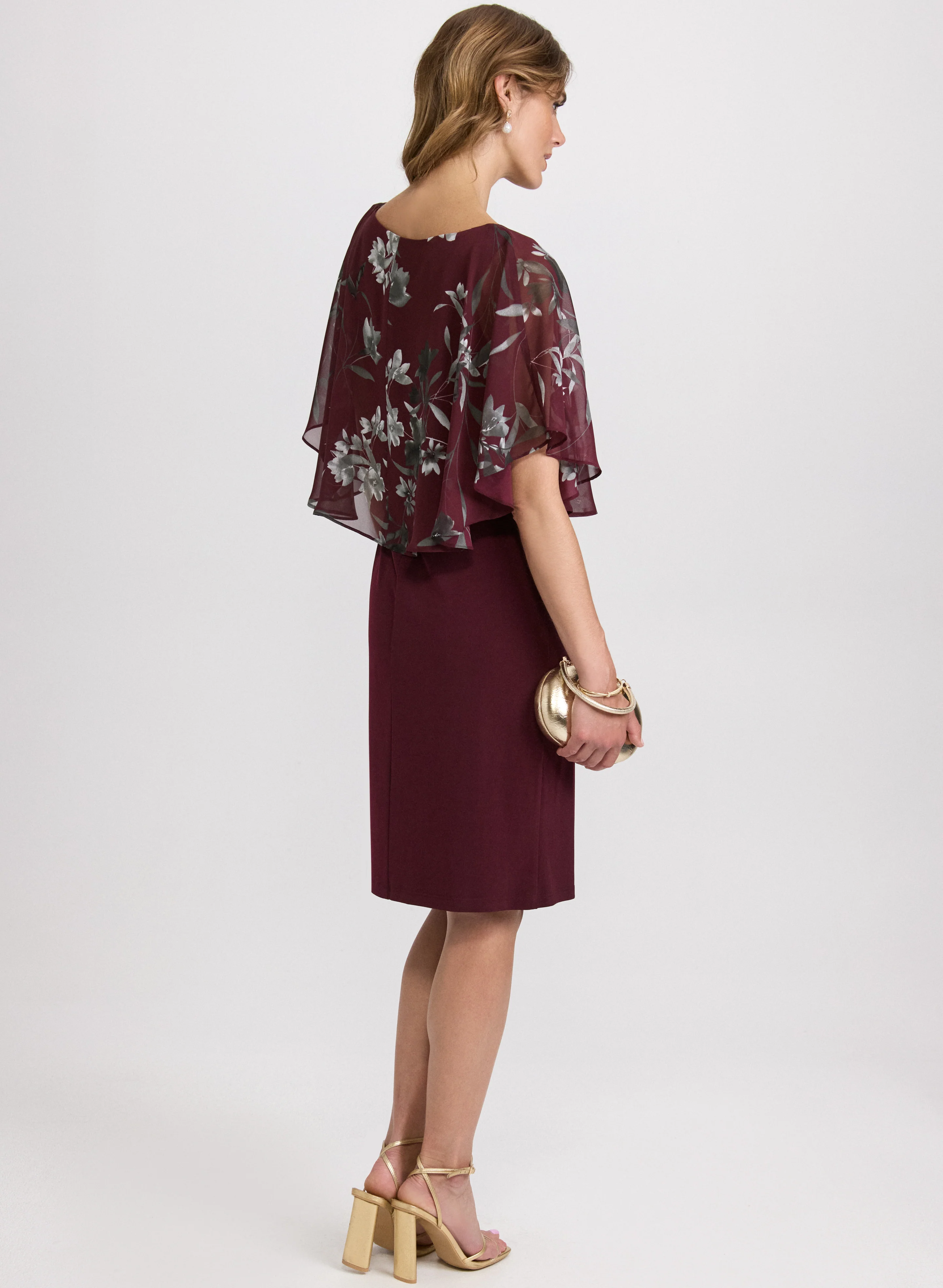 Floral Capelet Dress - Image 3